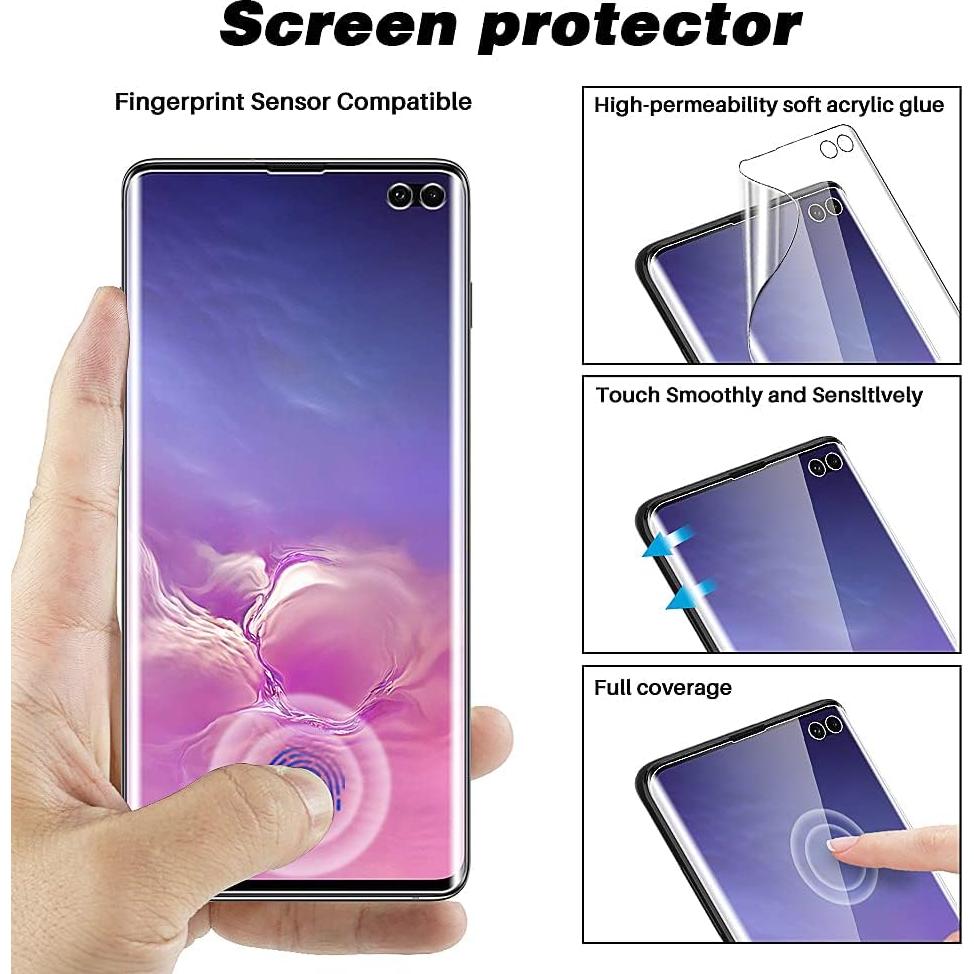 Paquete TOCOL 2+2 para Samsung Galaxy S10 Plus - 2 Protectores TPU y 2 de Lente