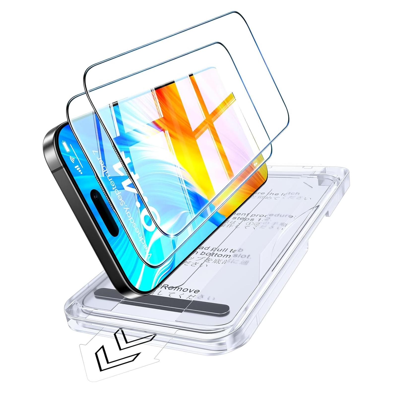 Protector de Pantalla Vidrio Templado Popoluku 9H para iPhone 16 Pro Max