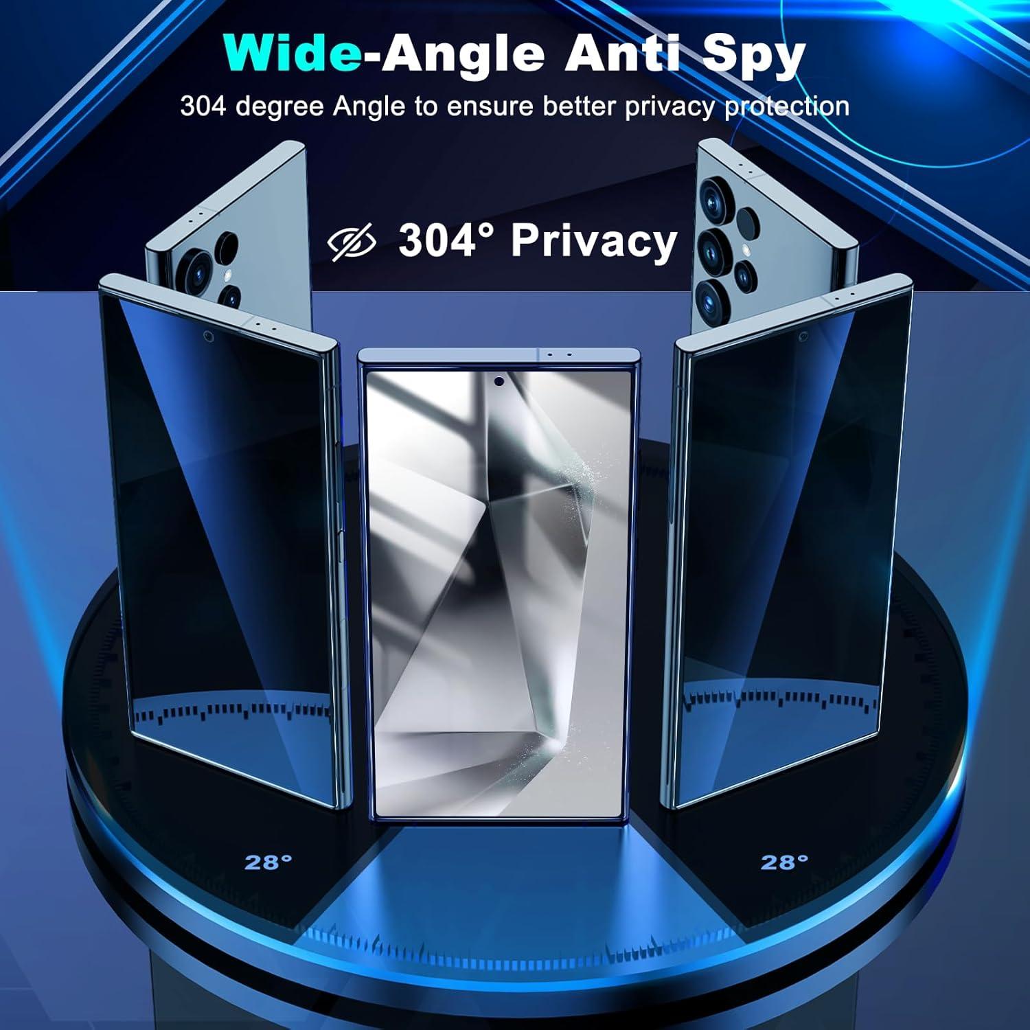 Protector de Pantalla Privado Vidrio Templado WYQLTD S24 Ultra