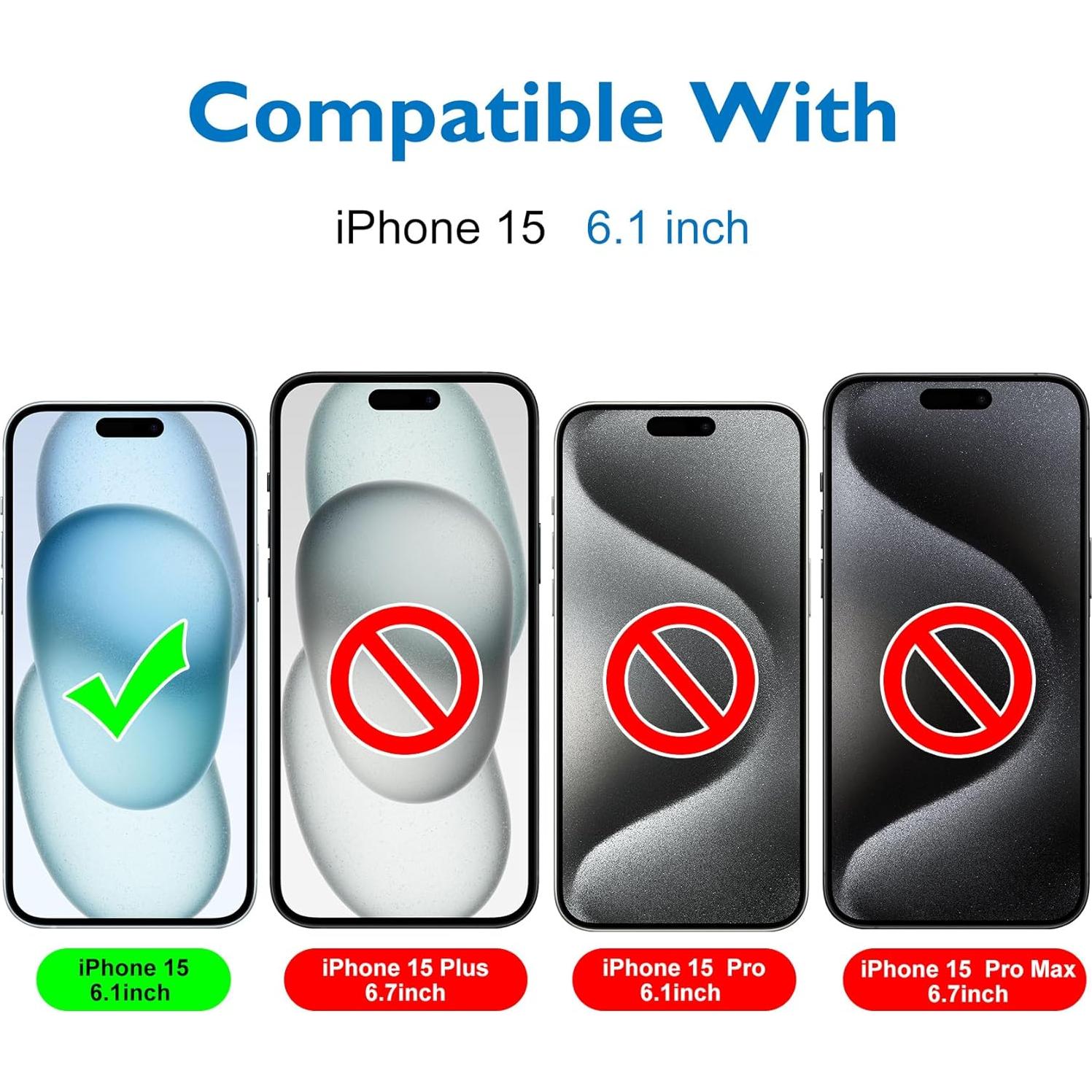 Protector de Pantalla Mate Mothca para iPhone 15 - 2 Piezas