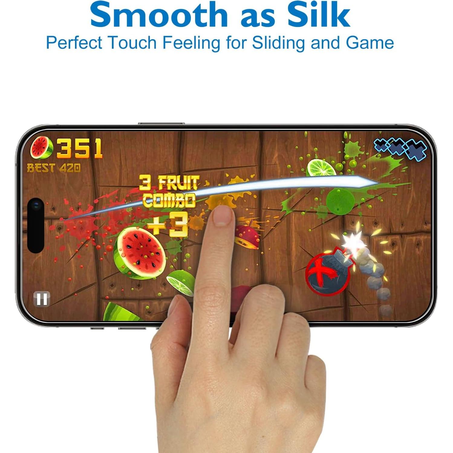 Protector de Pantalla Mate Mothca para iPhone 15 - 2 Piezas