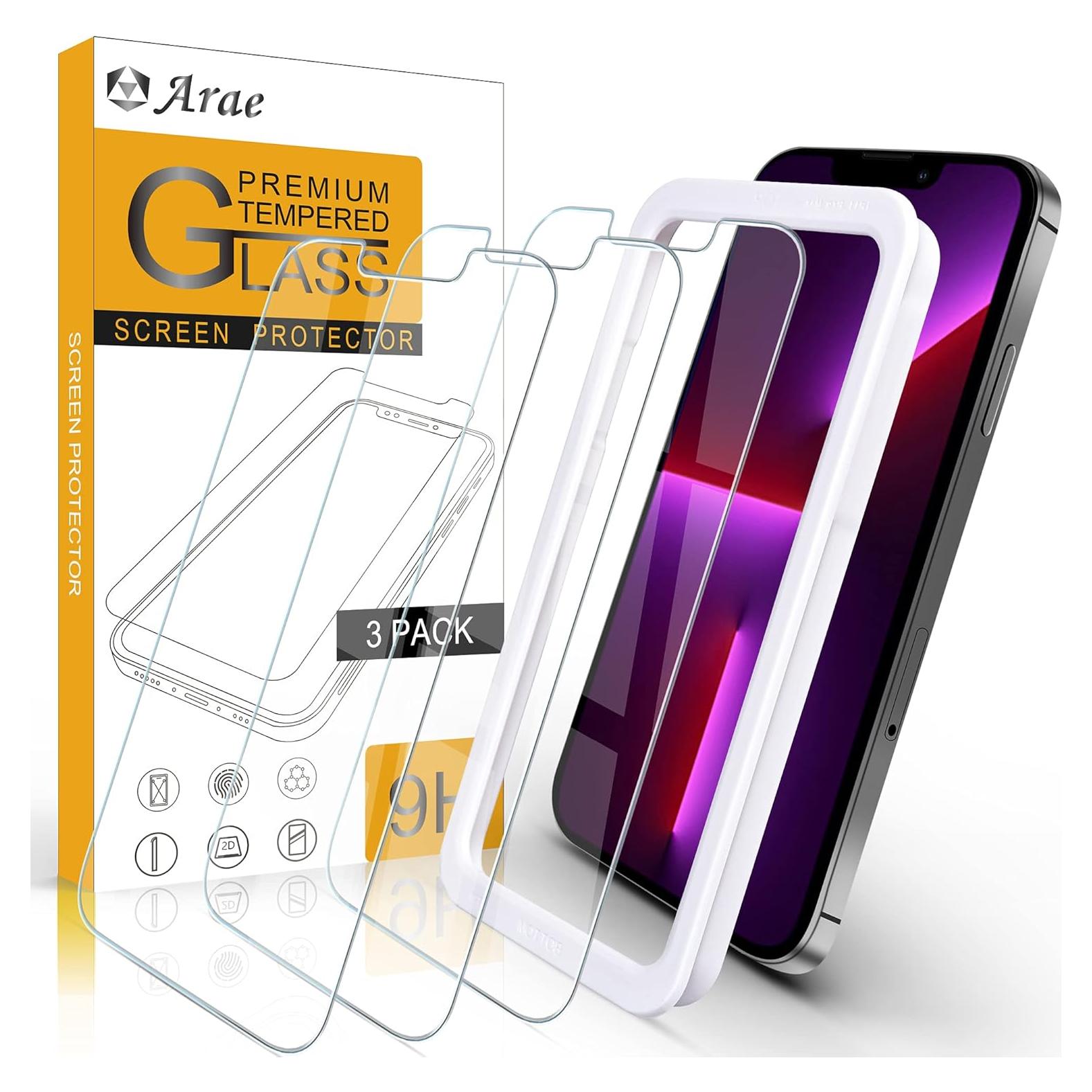 Protector de Pantalla Arae Vidrio Templado HD para iPhone 14/13 Pro 6.1"