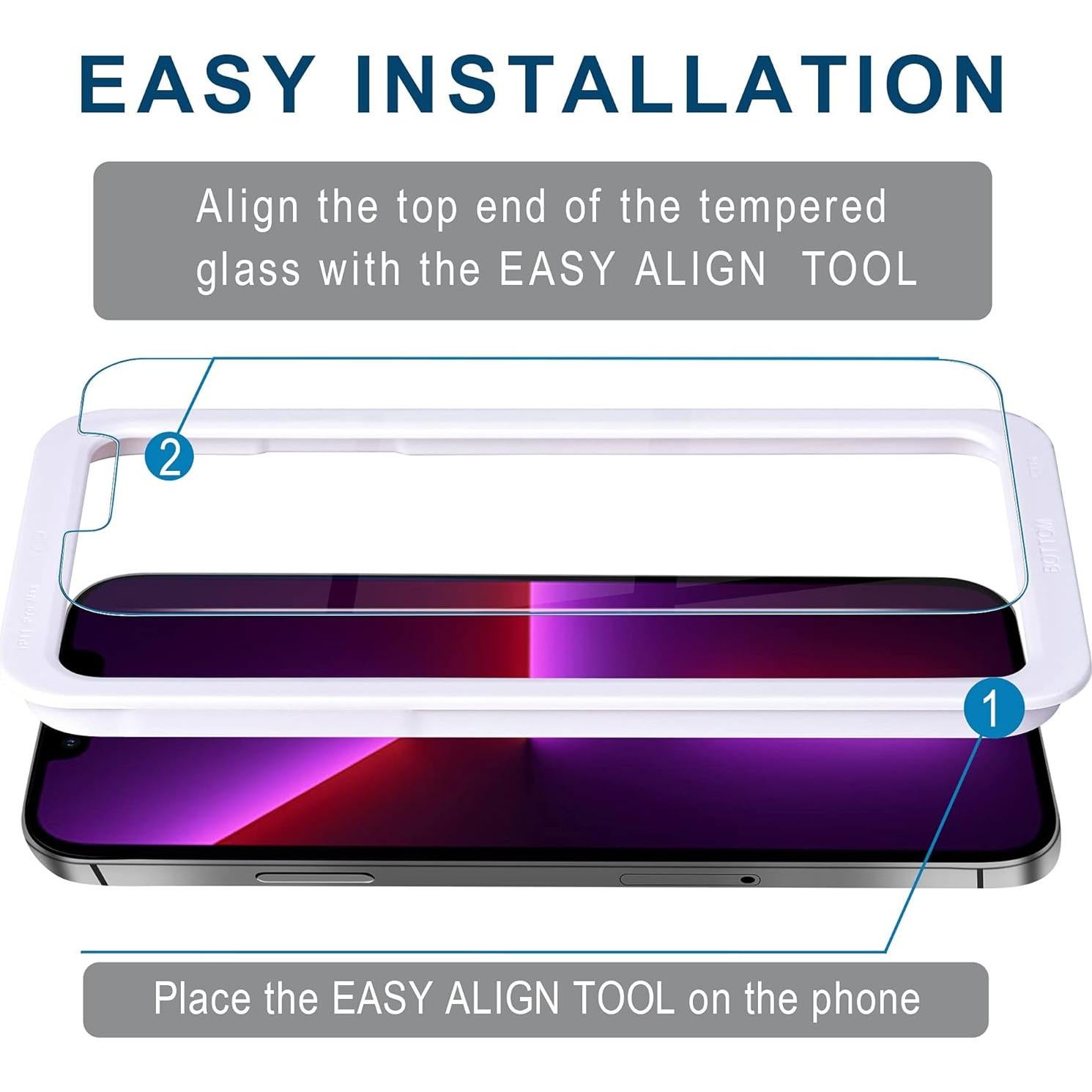 Protector de Pantalla Arae Vidrio Templado HD para iPhone 14/13 Pro 6.1"