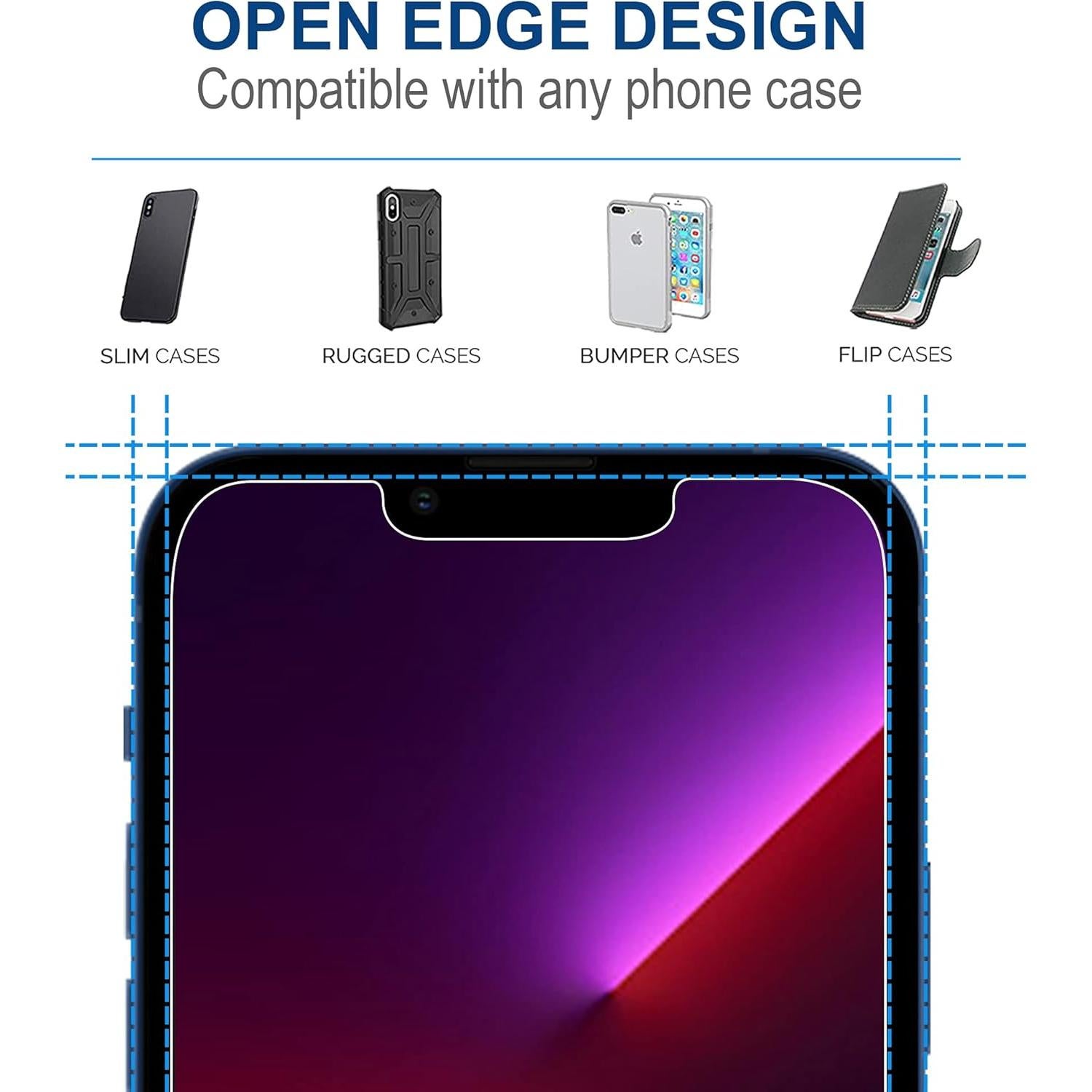 Protector de Pantalla Arae Vidrio Templado HD para iPhone 14/13 Pro 6.1"
