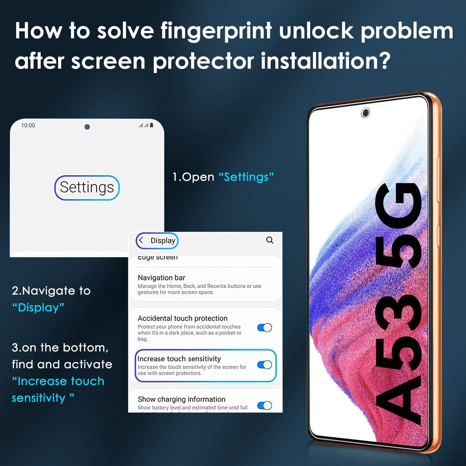 Protector de Pantalla iVoler para Samsung Galaxy A53 5G - 4x + 2x Lente