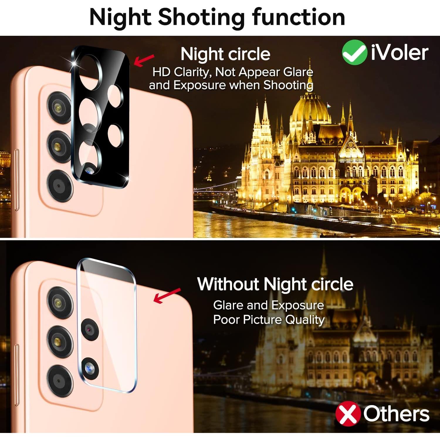 Protector de Pantalla iVoler para Samsung Galaxy A53 5G - 4x + 2x Lente