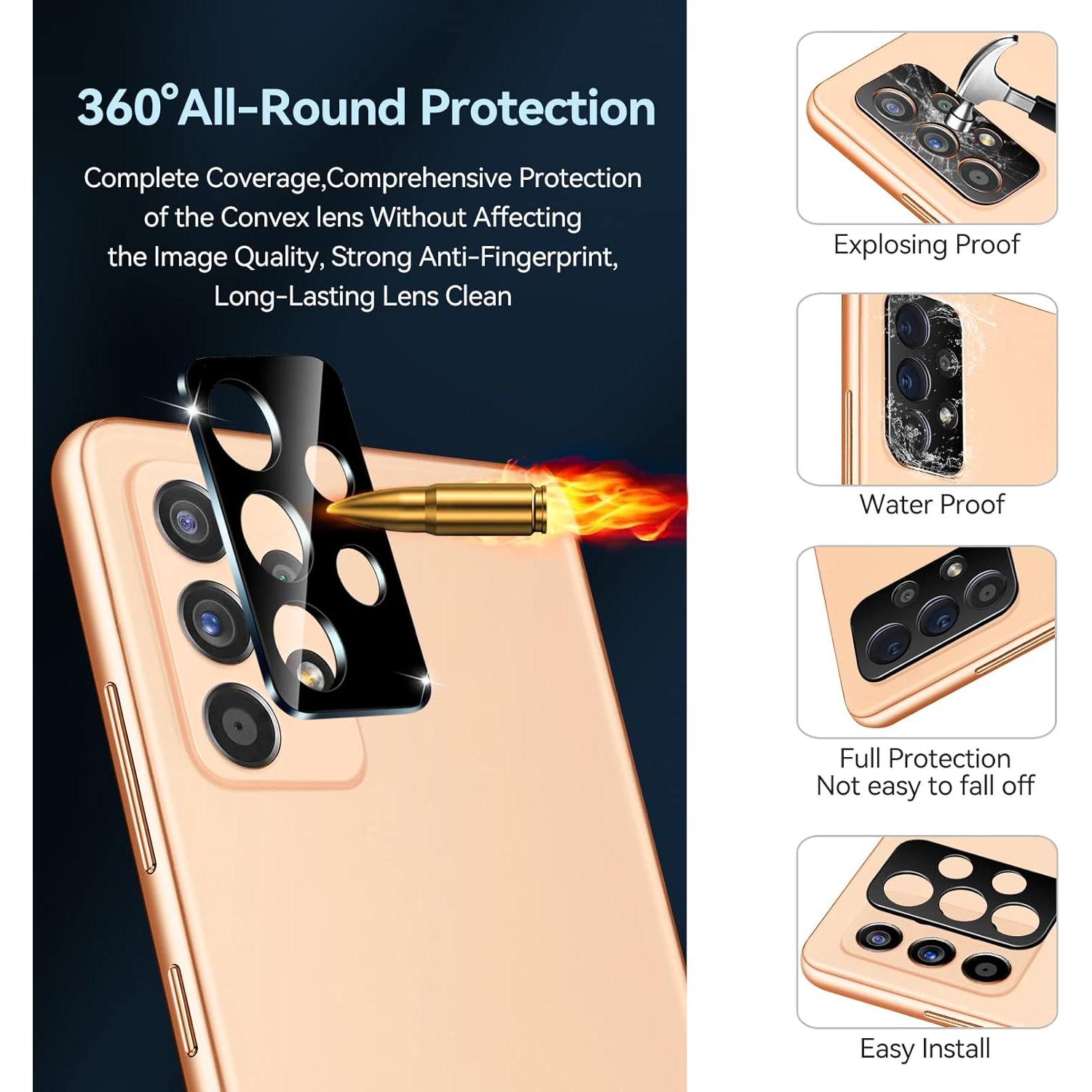 Protector de Pantalla iVoler para Samsung Galaxy A53 5G - 4x + 2x Lente
