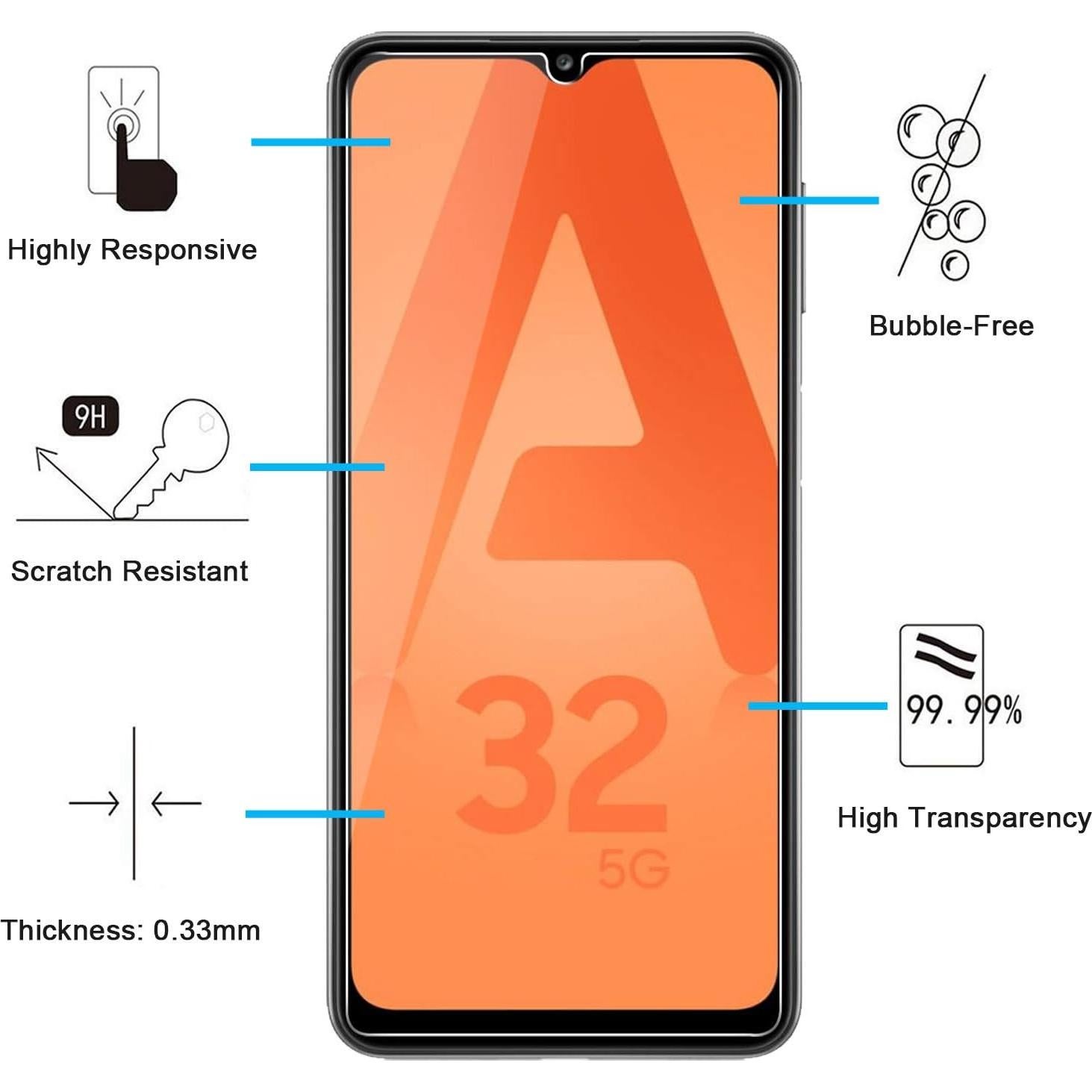 Protector de Pantalla Vidrio Templado NEW'C para Samsung A32 5G