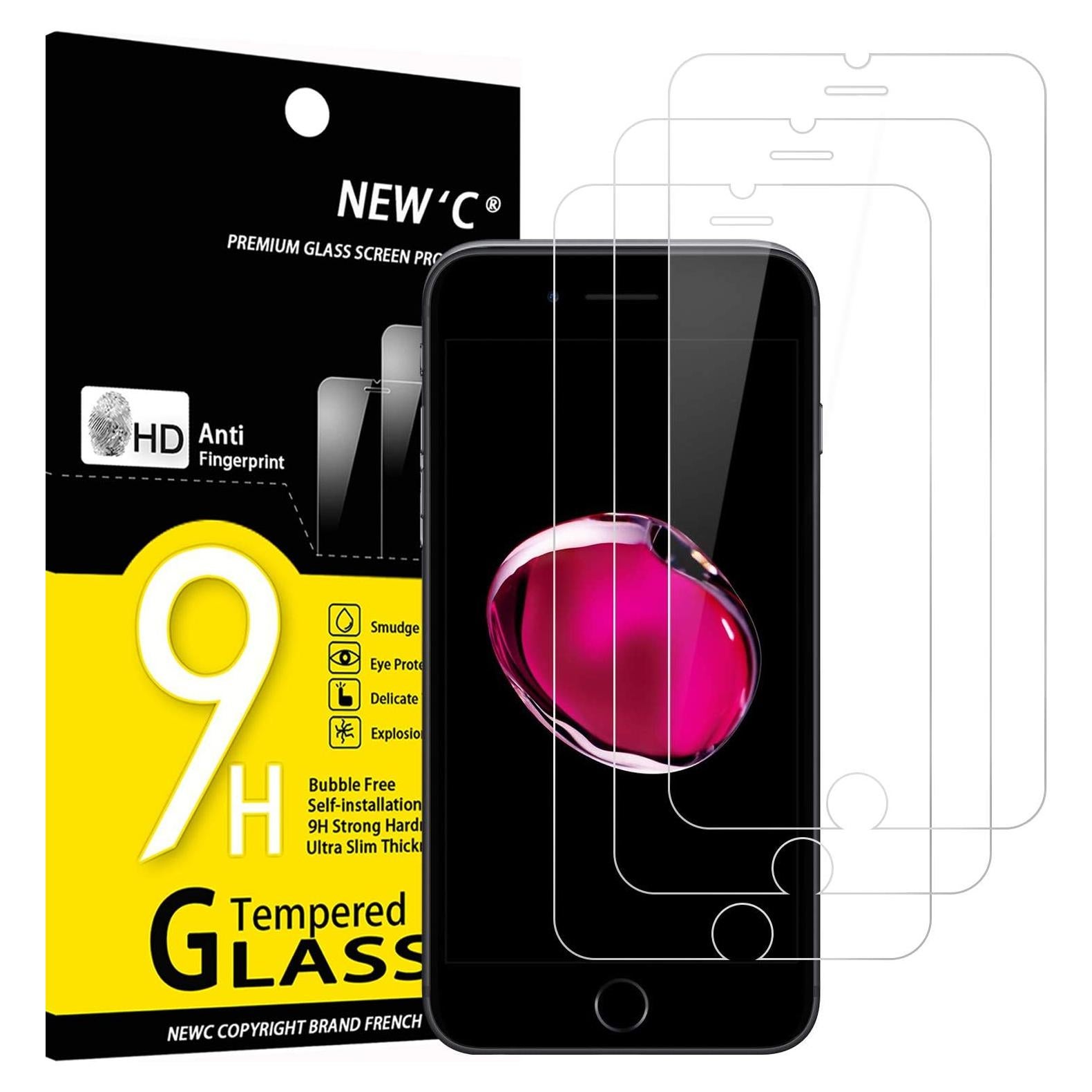 Protector de Pantalla Vidrio Templado NEW'C para iPhone 8/7