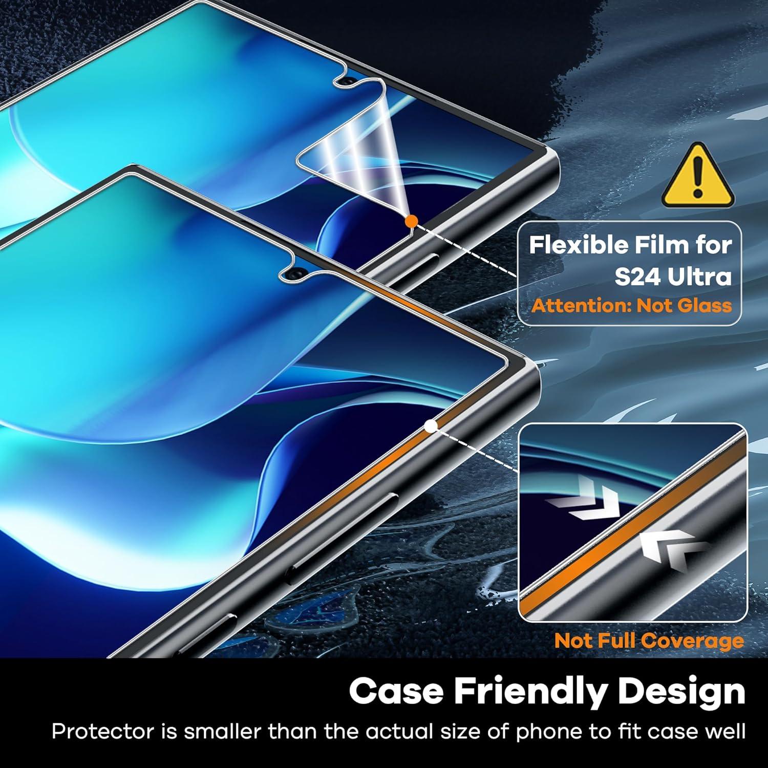 Protector de Pantalla FANGTIAN para Samsung Galaxy S24 Ultra 4 Pcs