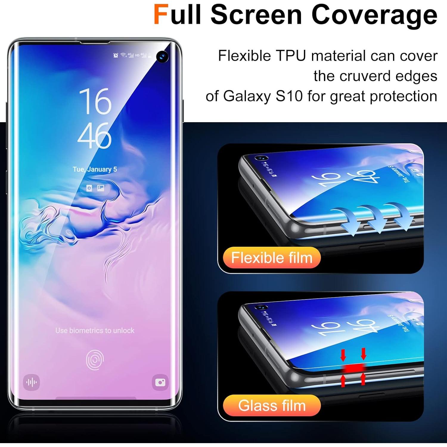 Protector de Pantalla y Lente UniqueMe para Samsung Galaxy S10