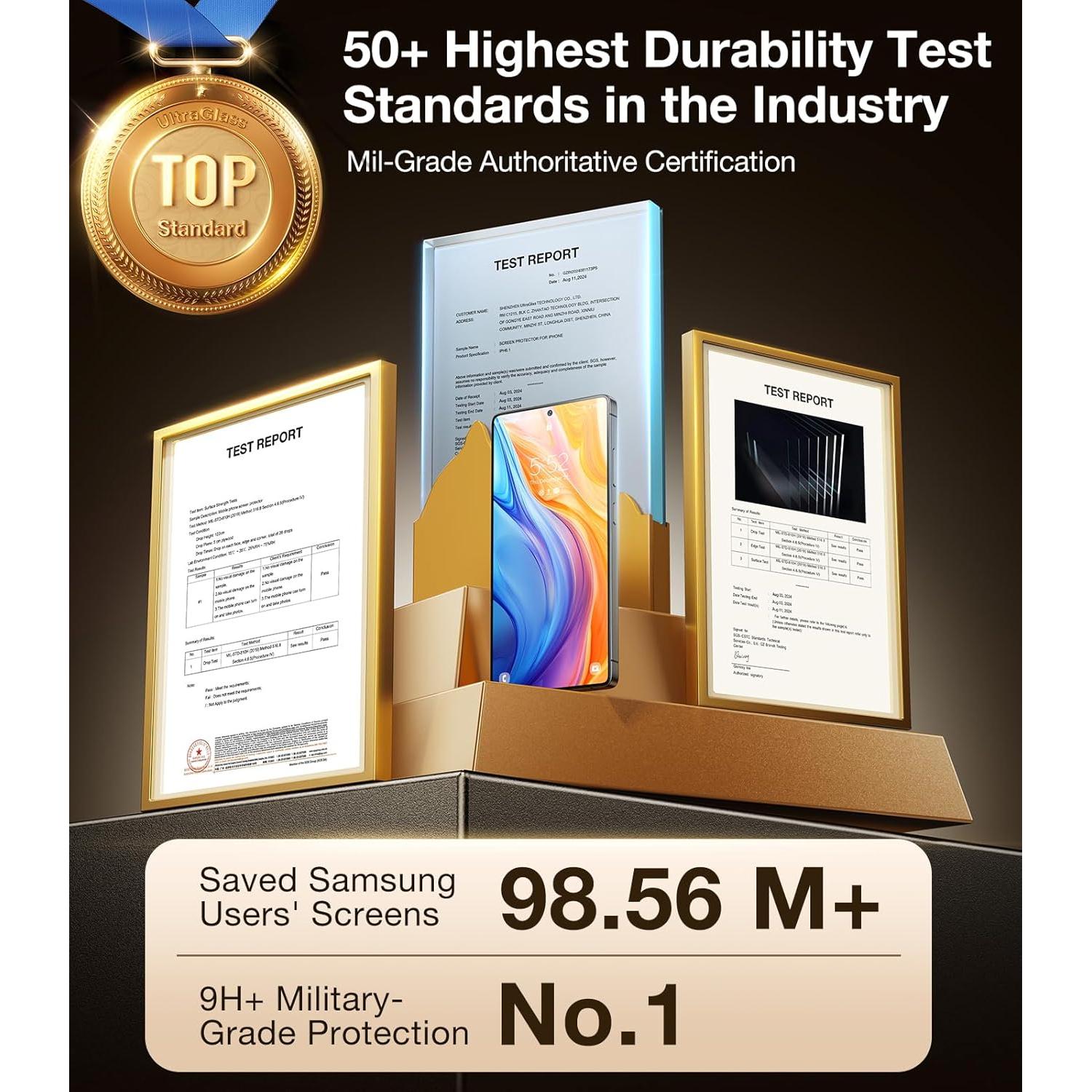 Protector de Pantalla UltraGlass 9H+ para Samsung Galaxy S25 Ultra