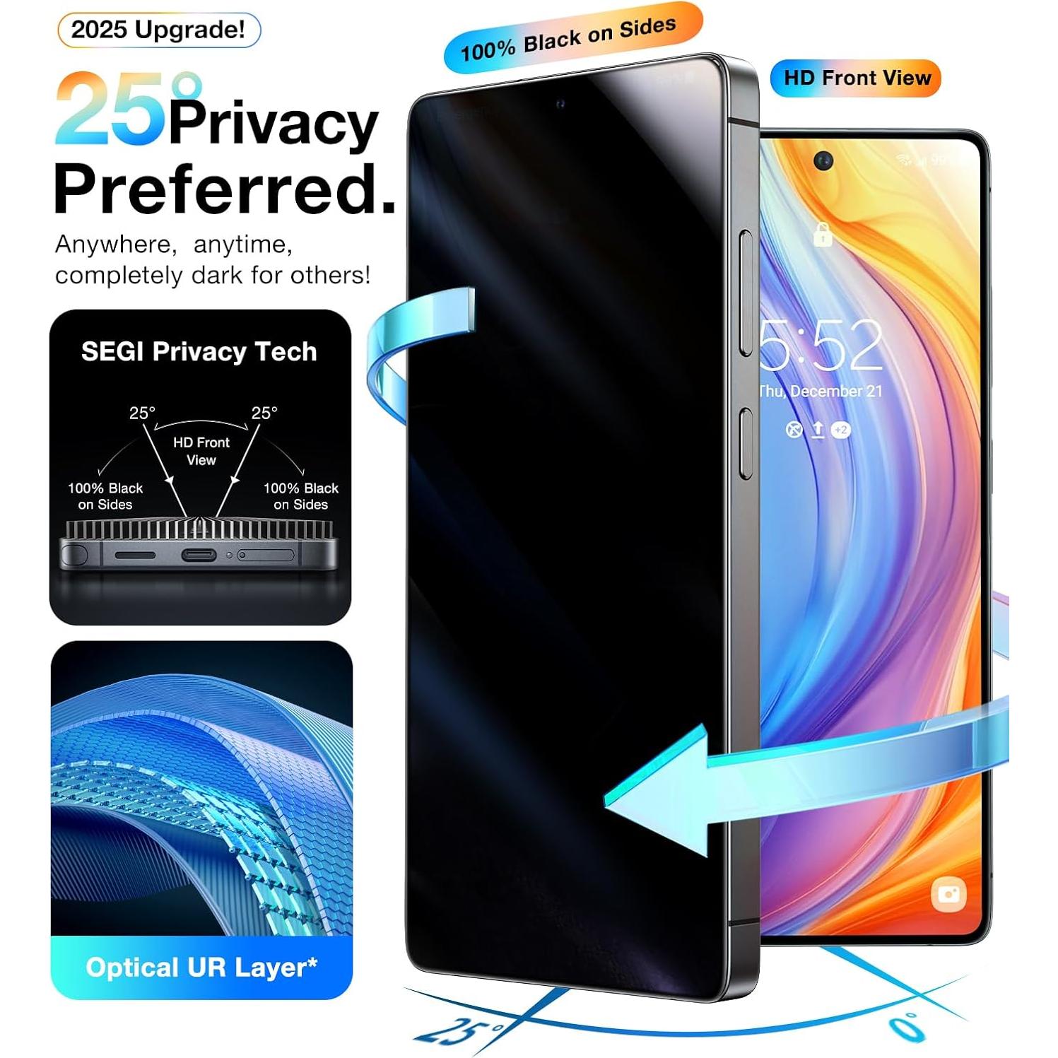 Protector de Pantalla UltraGlass 9H+ para Samsung Galaxy S25 Ultra