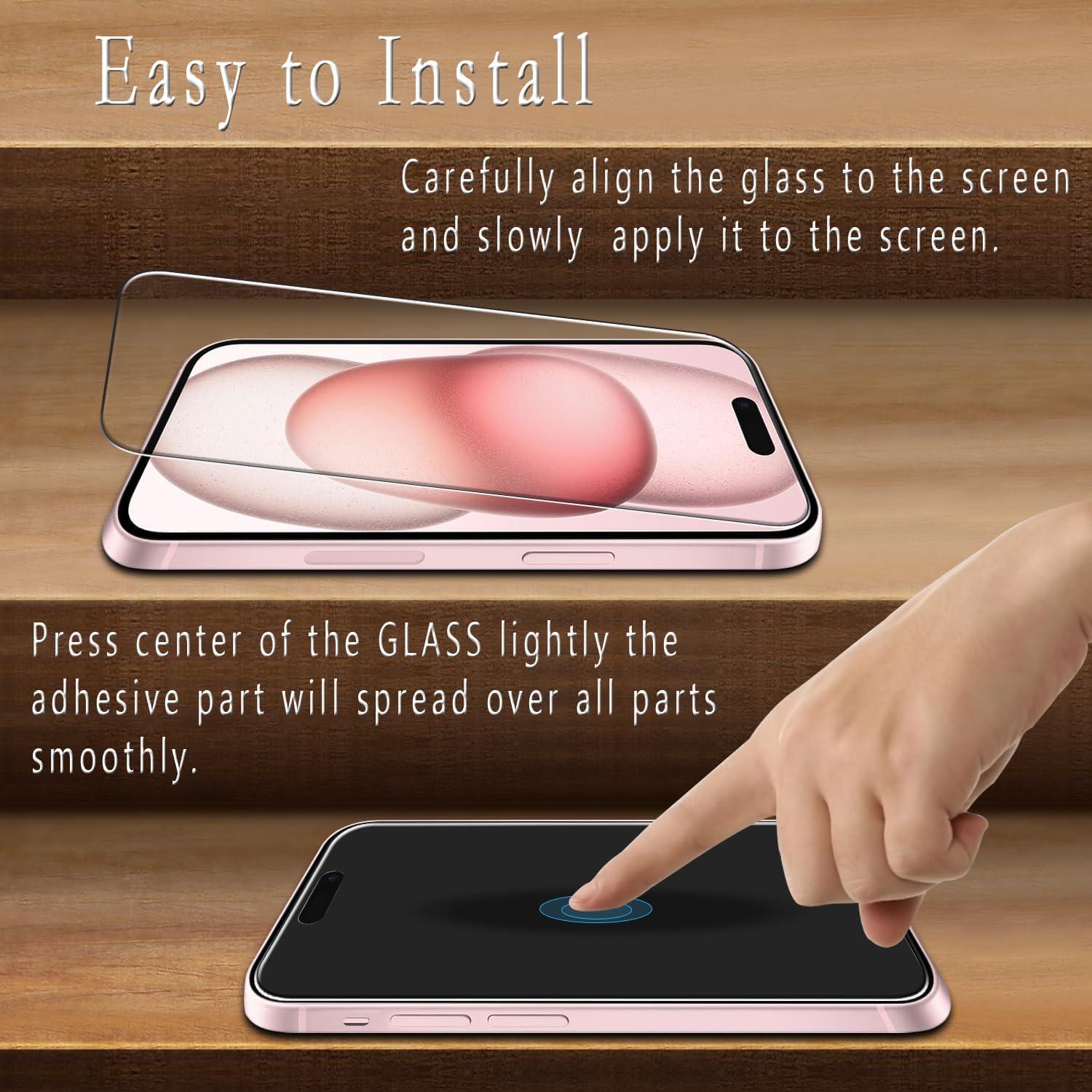 Protector de Pantalla Vidrio Templado Bencuku para iPhone 15 6.1"