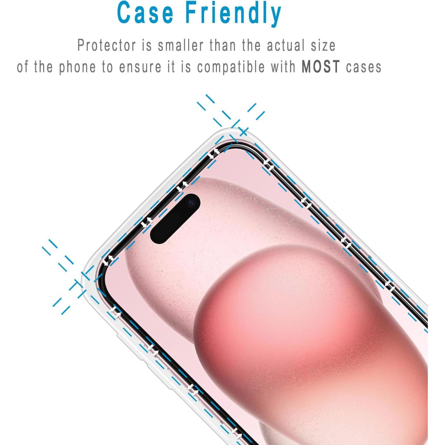 Protector de Pantalla Vidrio Templado Bencuku para iPhone 15 6.1"