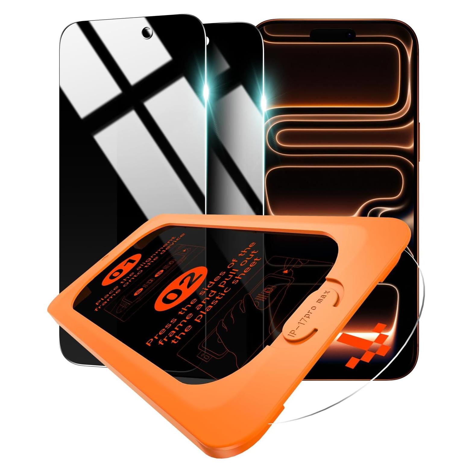 Protector de Pantalla Privado OMOTON para iPhone 17 Pro Max 9H