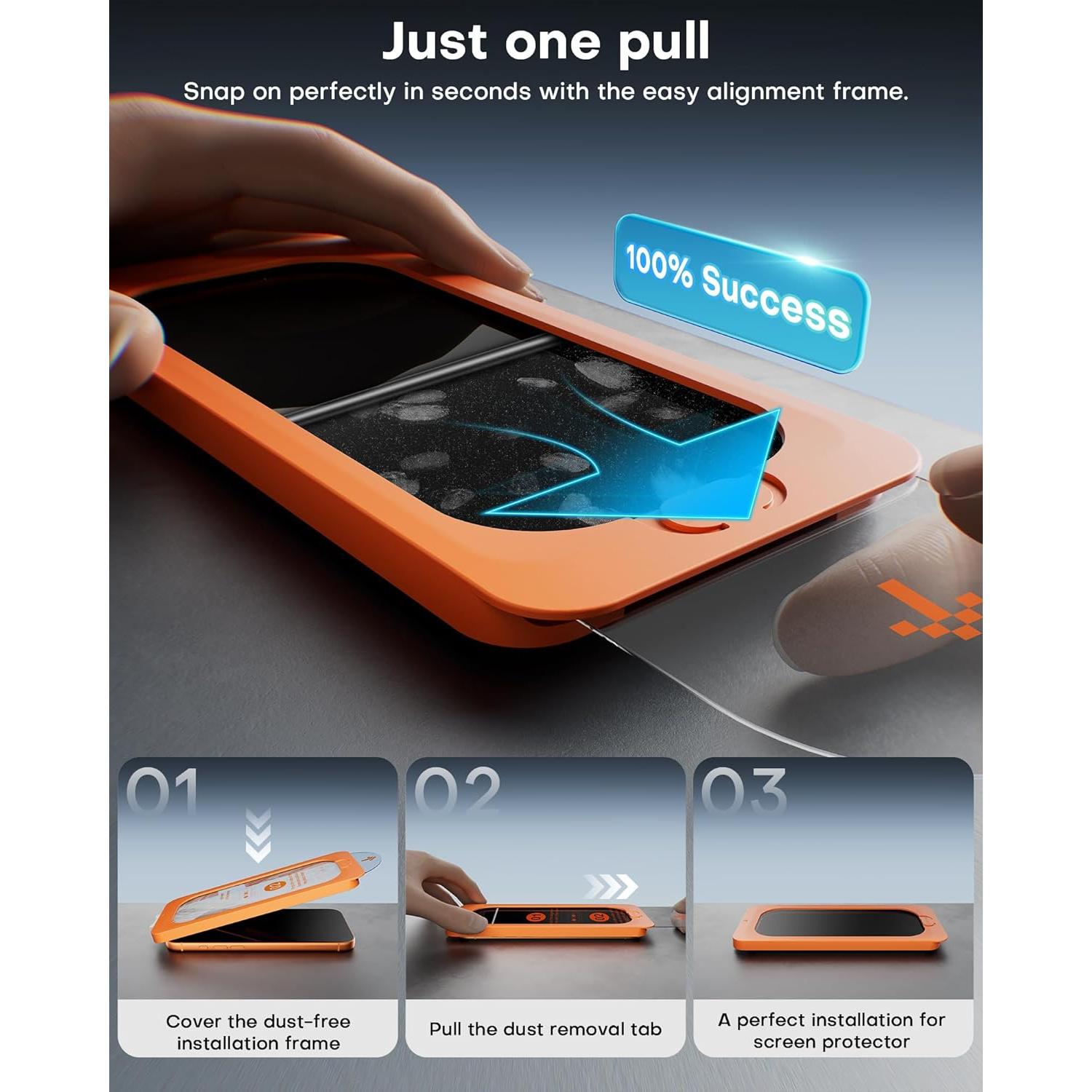 Protector de Pantalla Privado OMOTON para iPhone 17 Pro Max 9H