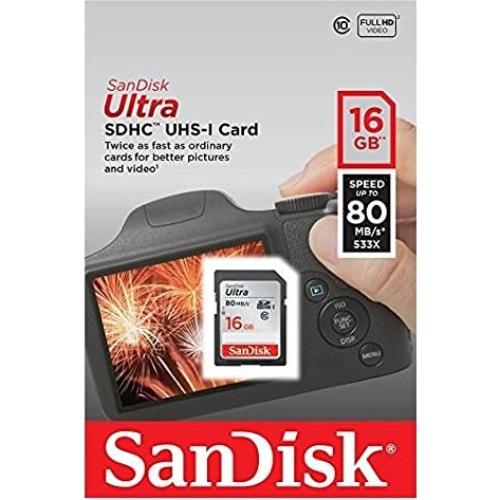 Paquete de 2 Tarjetas de Memoria SanDisk Ultra 16GB UHS-I
