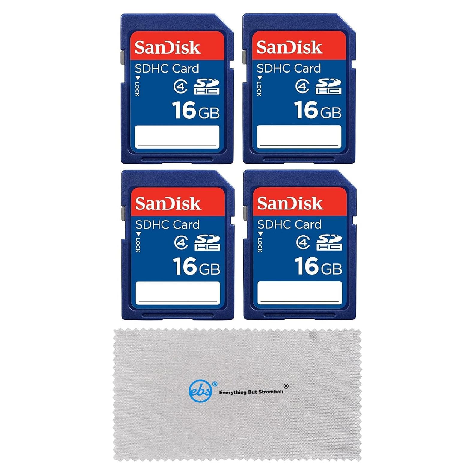 Tarjeta de Memoria SDHC SanDisk 16GB Clase 4 - Paquete de 4
