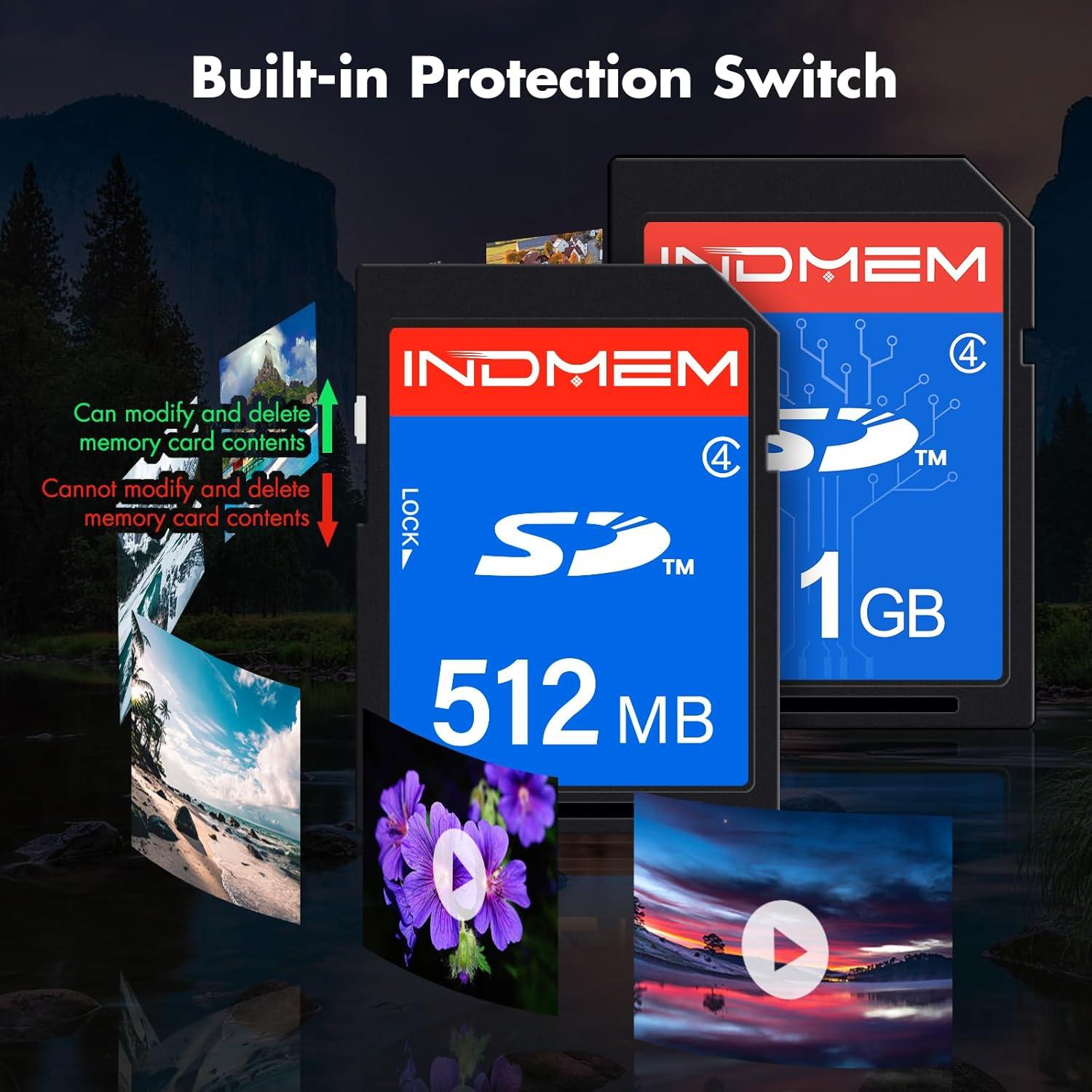 Tarjeta SD 1GB Clase 4 INDMEM para Cámaras Digitales