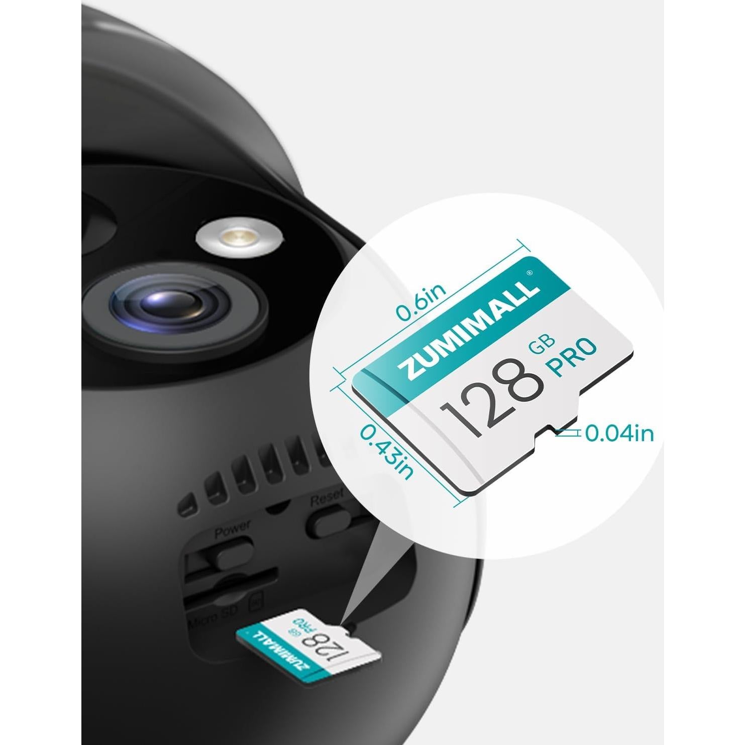 Tarjeta SD 128GB ZUMIMALL - Almacenamiento para Cámaras de Seguridad