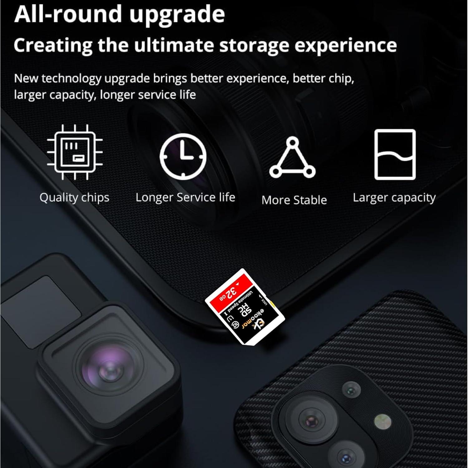 Tarjeta de Memoria Ekoomar 32GB Clase 10 120MB/s para Cámara