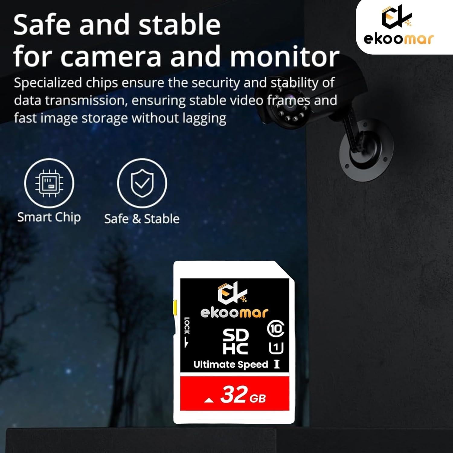 Tarjeta de Memoria Ekoomar 32GB Clase 10 120MB/s para Cámara