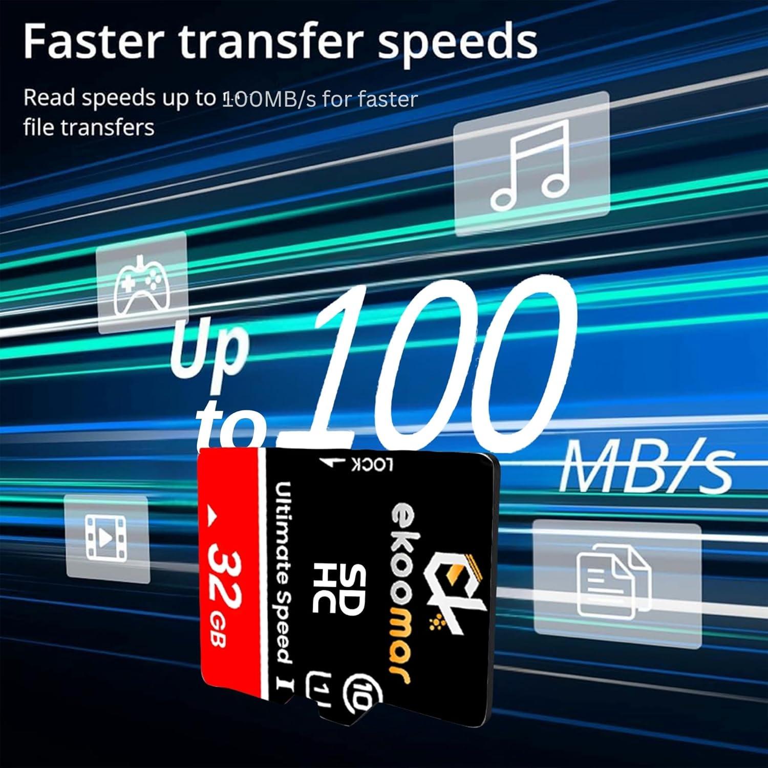 Tarjeta de Memoria Ekoomar 32GB Clase 10 120MB/s para Cámara