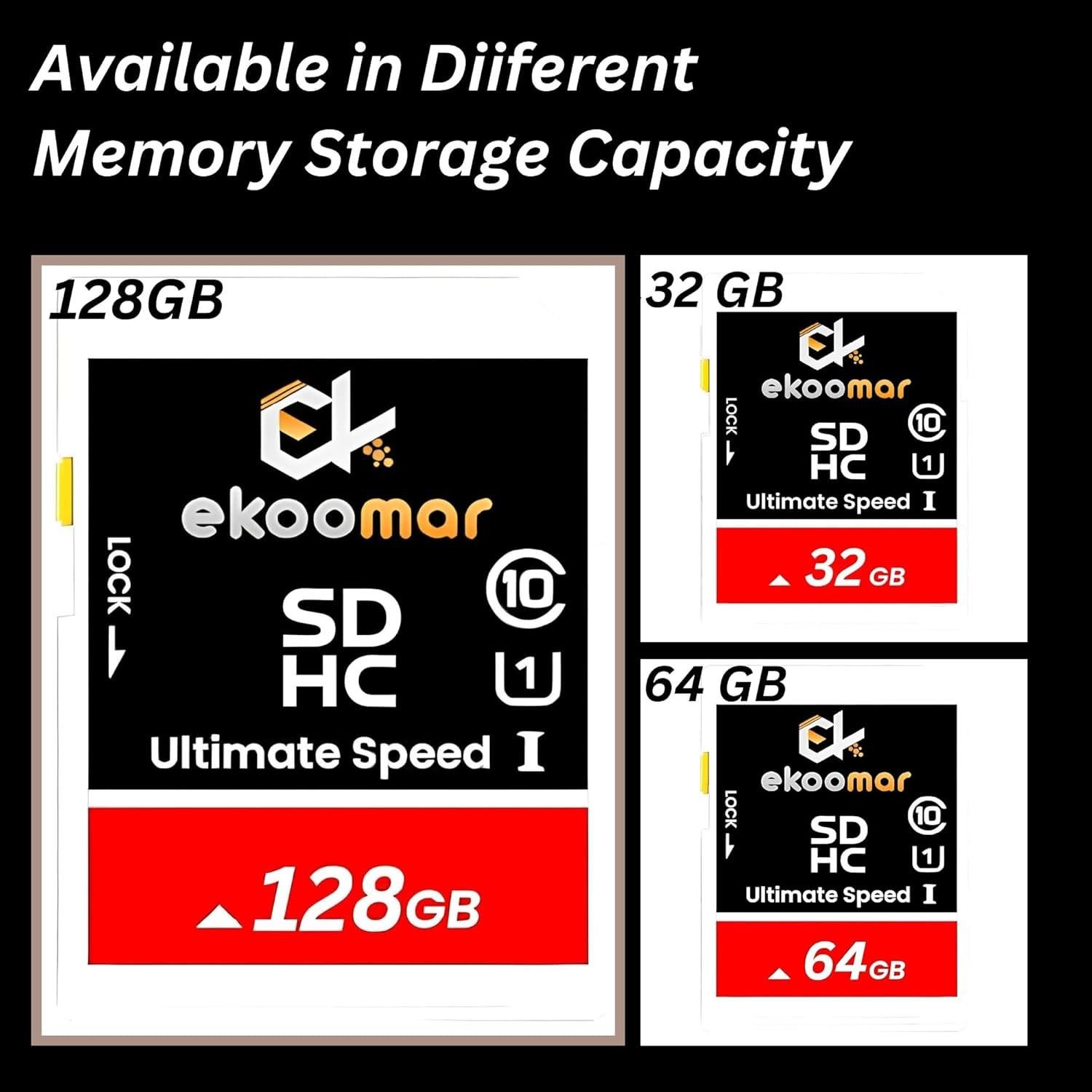 Tarjeta de Memoria Ekoomar 32GB Clase 10 120MB/s para Cámara