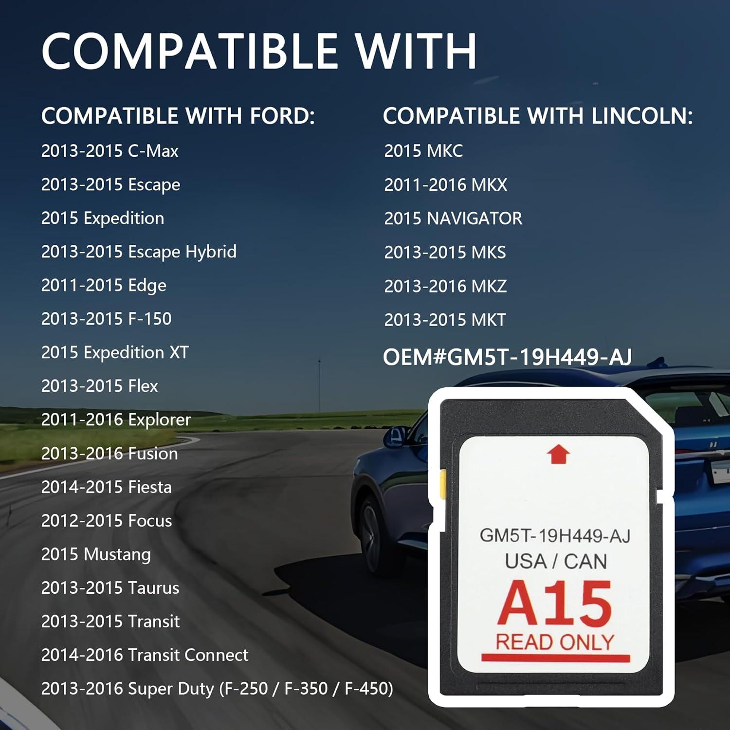 Tarjeta SD de Navegación GPS A15 Stacool para Ford y Lincoln