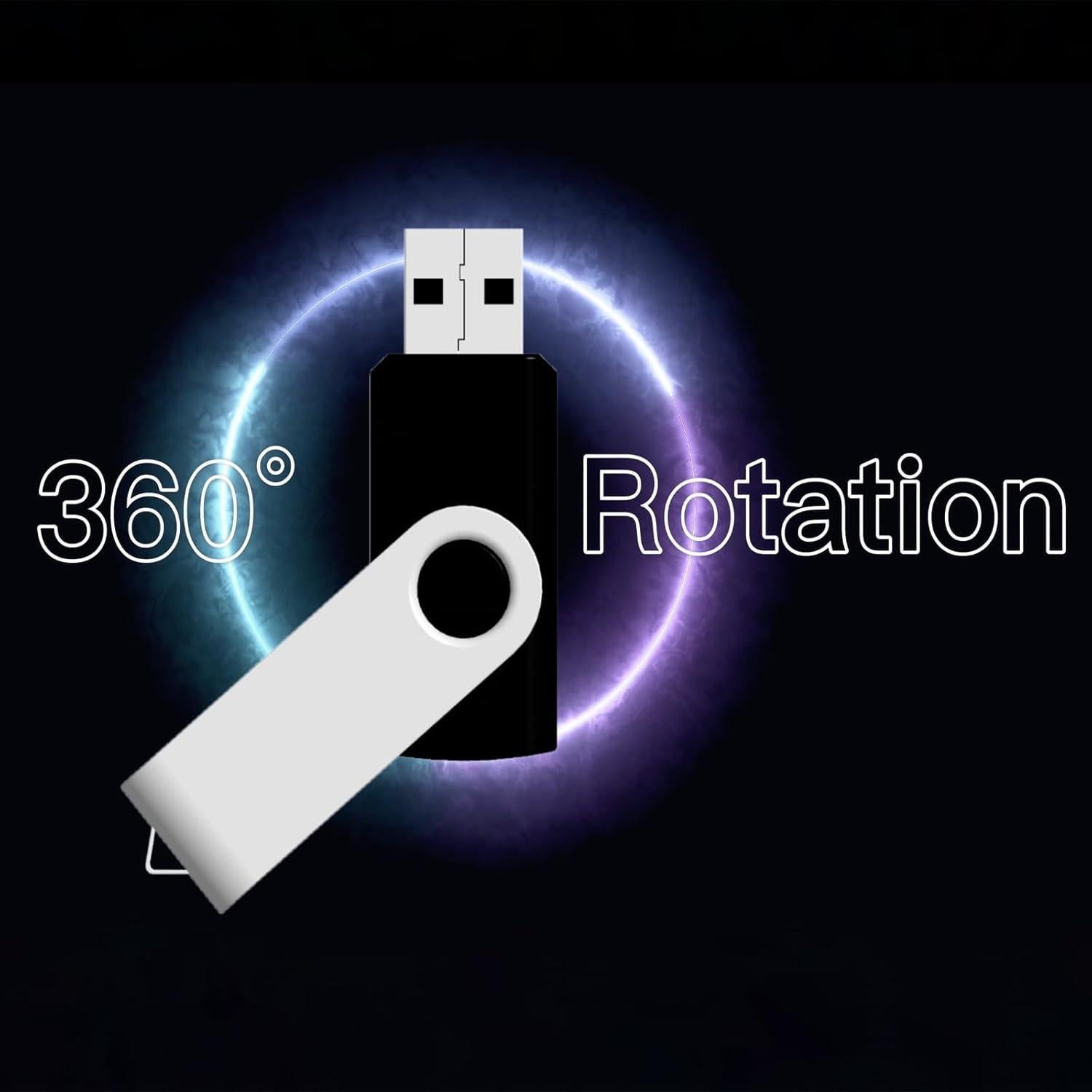 Unidad Flash USB 4GB JBOS Giratorio - Paquete de 10 Colores Mixtos