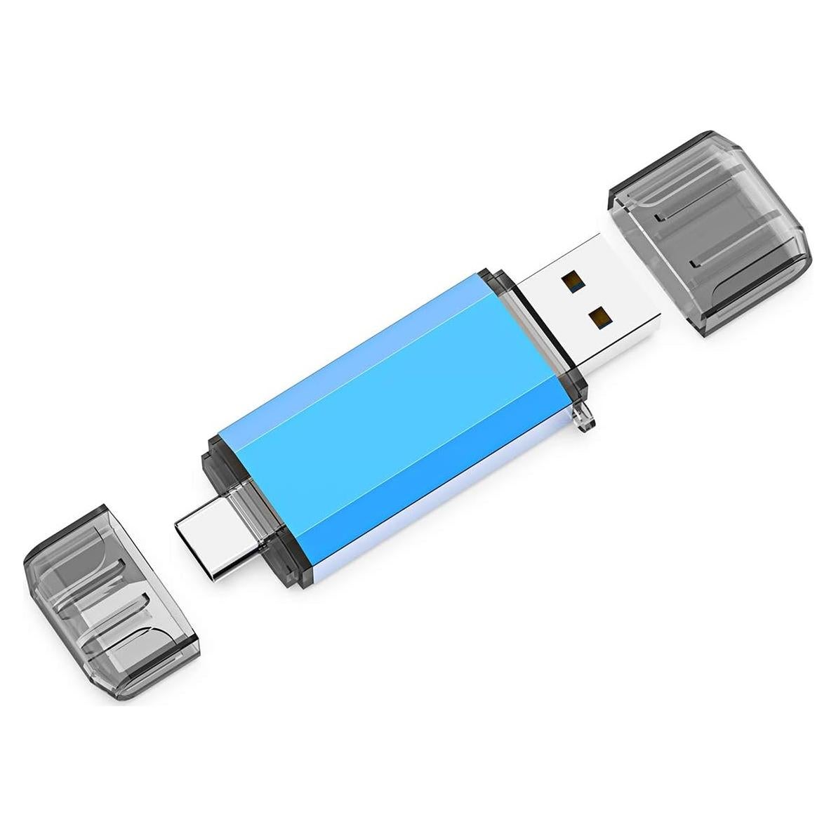Unidad Flash USB C 128GB KOOTION Doble USB 3.0 Azul