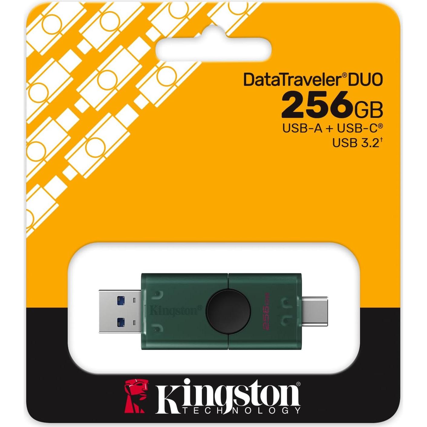 Unidad Flash Kingston DataTraveler DuoG2 256GB USB-A y USB-C