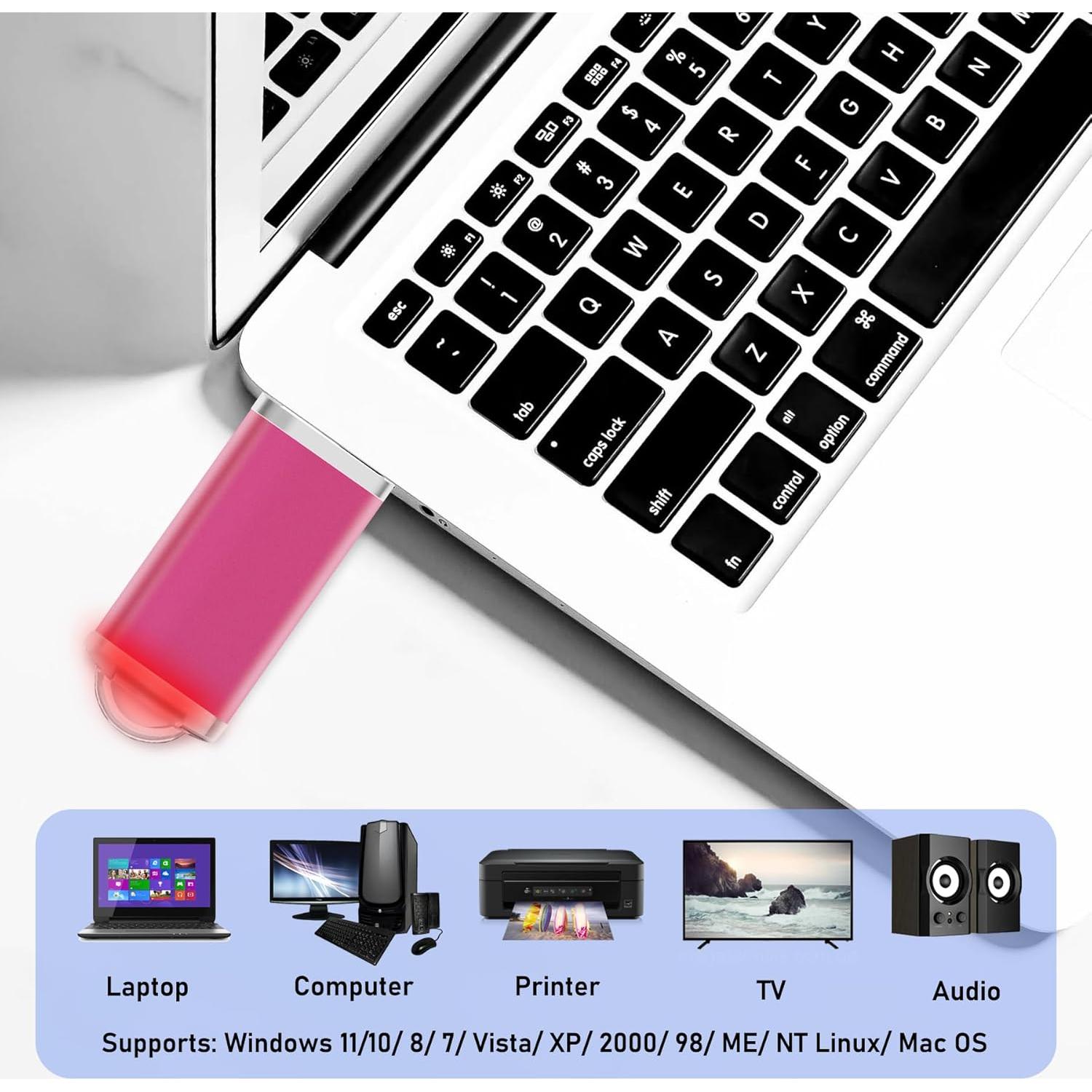 Unidad USB 2GB Nicepicten Rosa - Memoria Flash 2.0