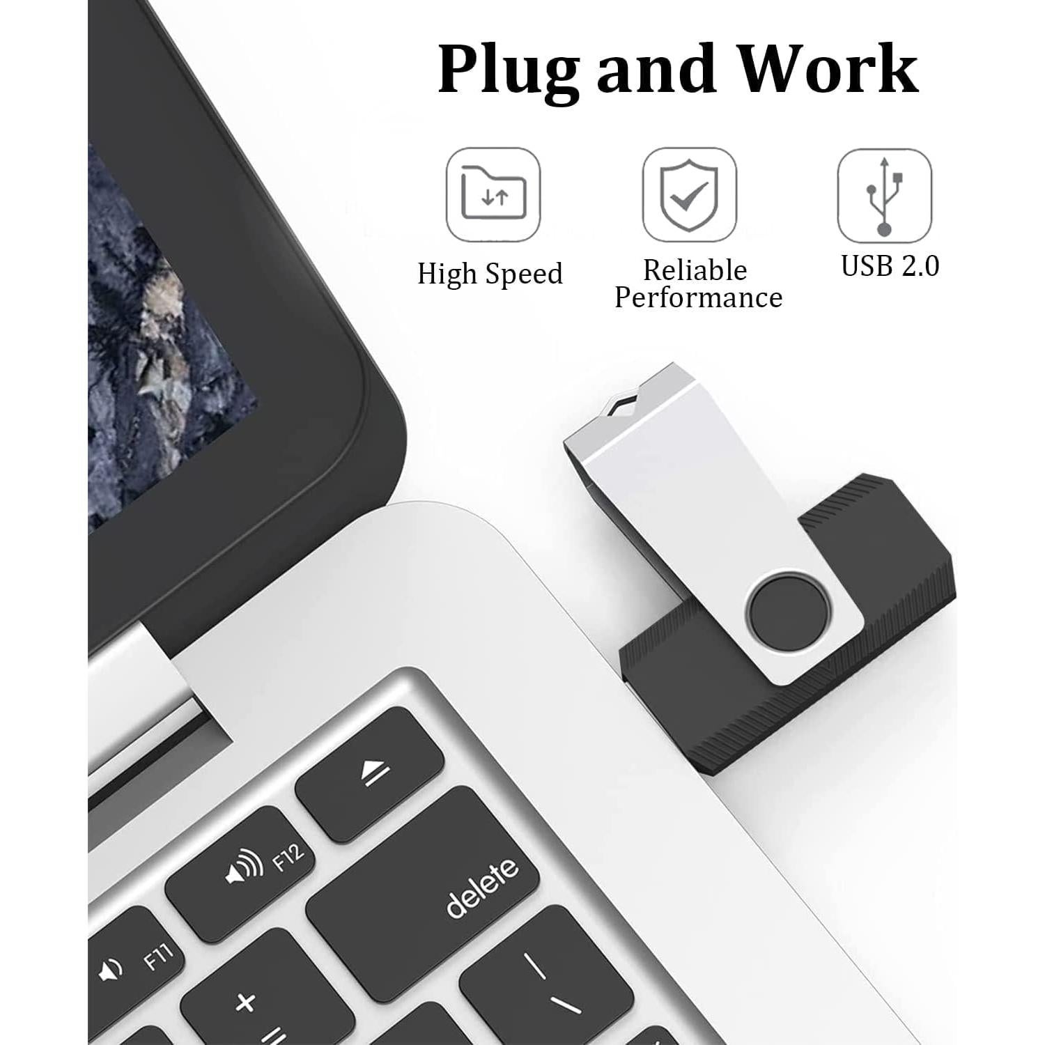 Paquete de 2 Unidades Flash USB 2.0 Wooolken 2GB con Luz LED