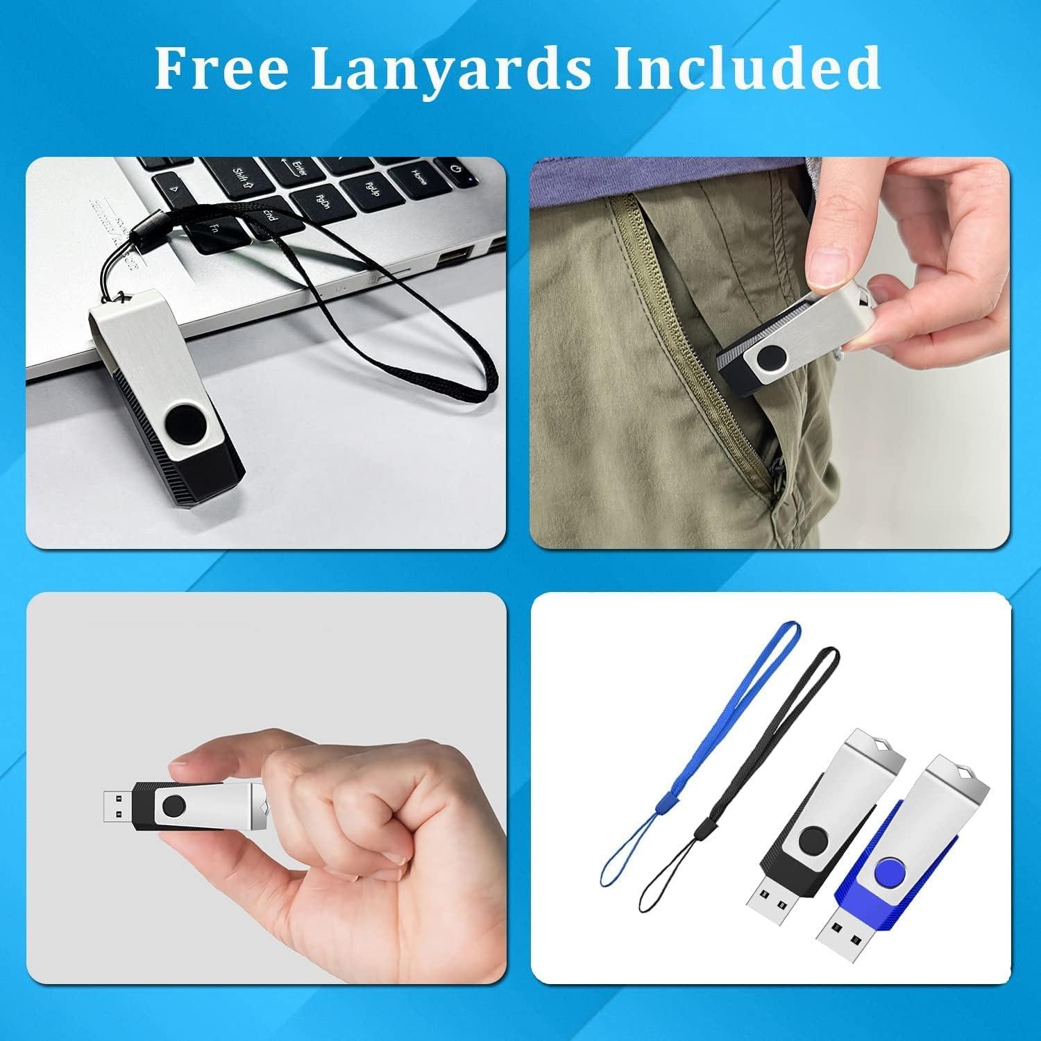 Paquete de 2 Unidades Flash USB 2.0 Wooolken 2GB con Luz LED