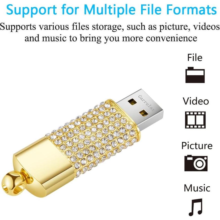 Unidad Flash USB 128GB GARRULAX Oro Memoria USB 2.0