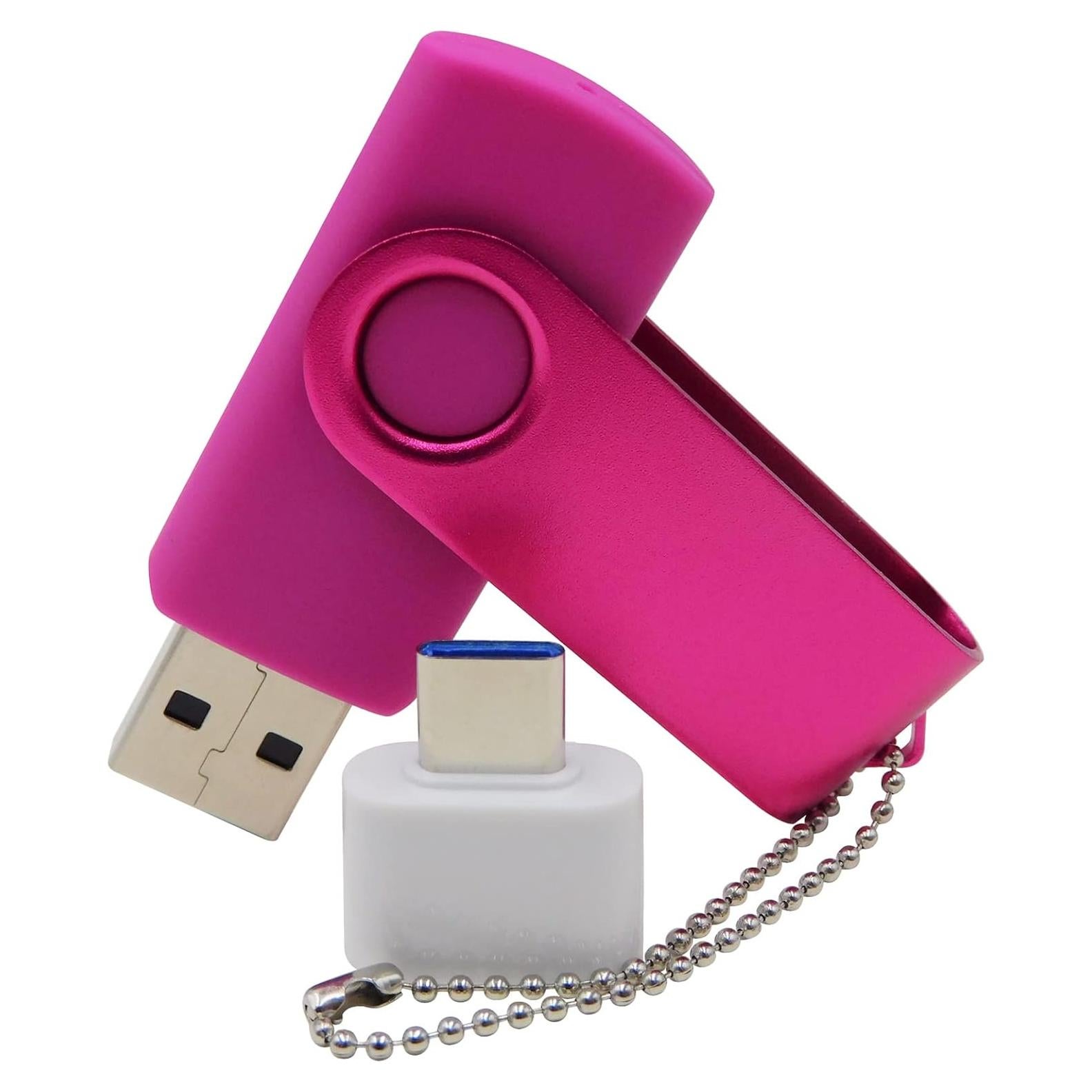 Memoria USB 512MB Chauuxee Rosa con Type C y OTG