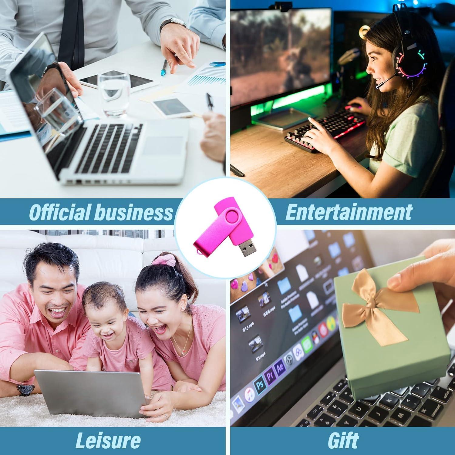 Memoria USB 512MB Chauuxee Rosa con Type C y OTG