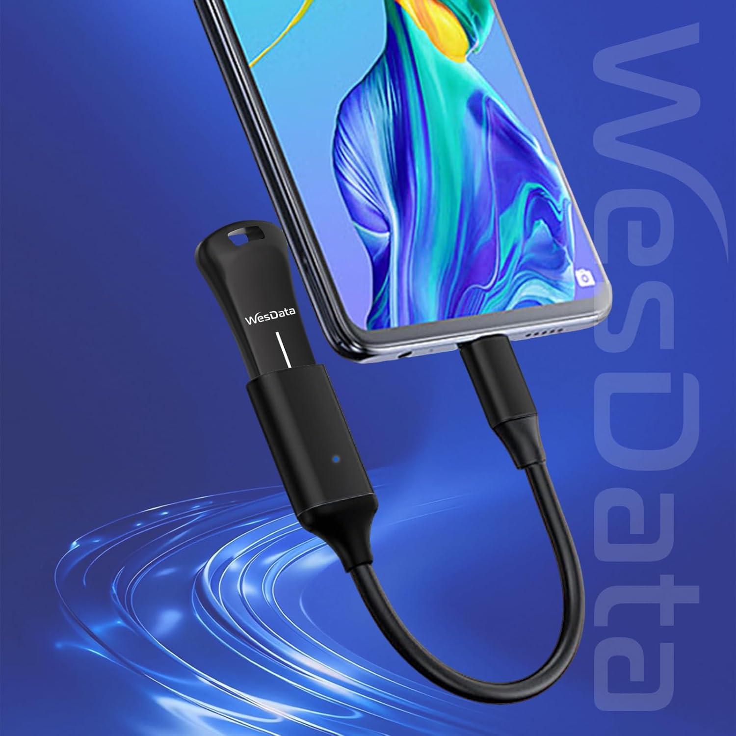 Paquete 2 Unidades Flash USB 64GB WesData con Adaptador USB-C