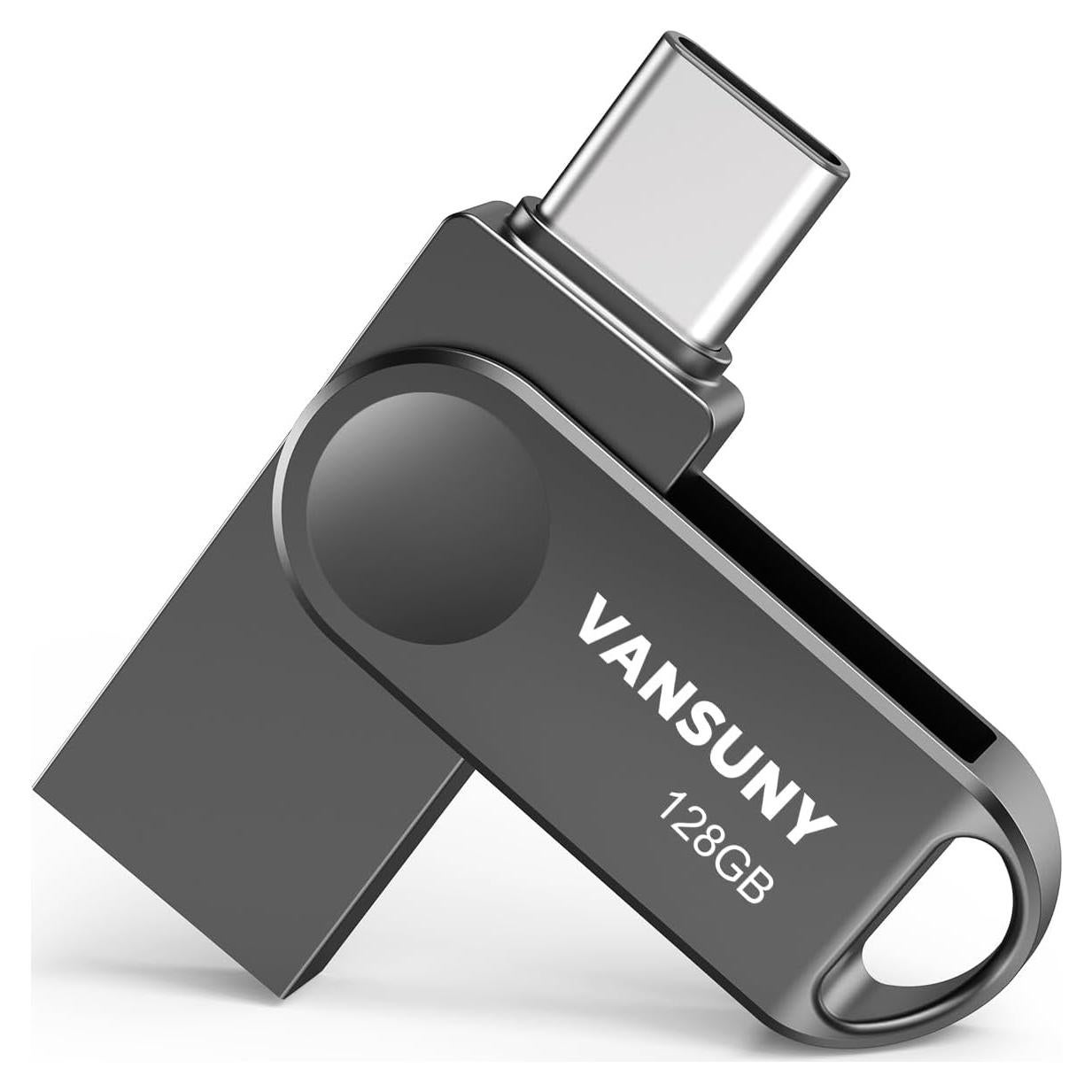 Unidad Flash Dual USB C 128GB Vansuny OTG Metálica