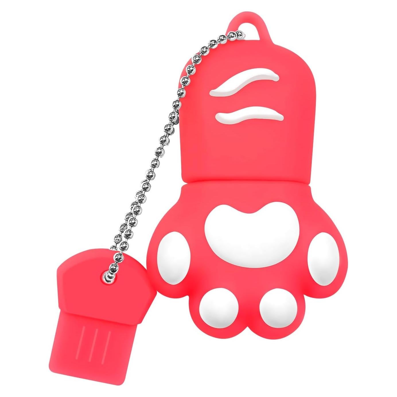 Unidad Flash USB 64GB Excitent Patita de Gato Rosa