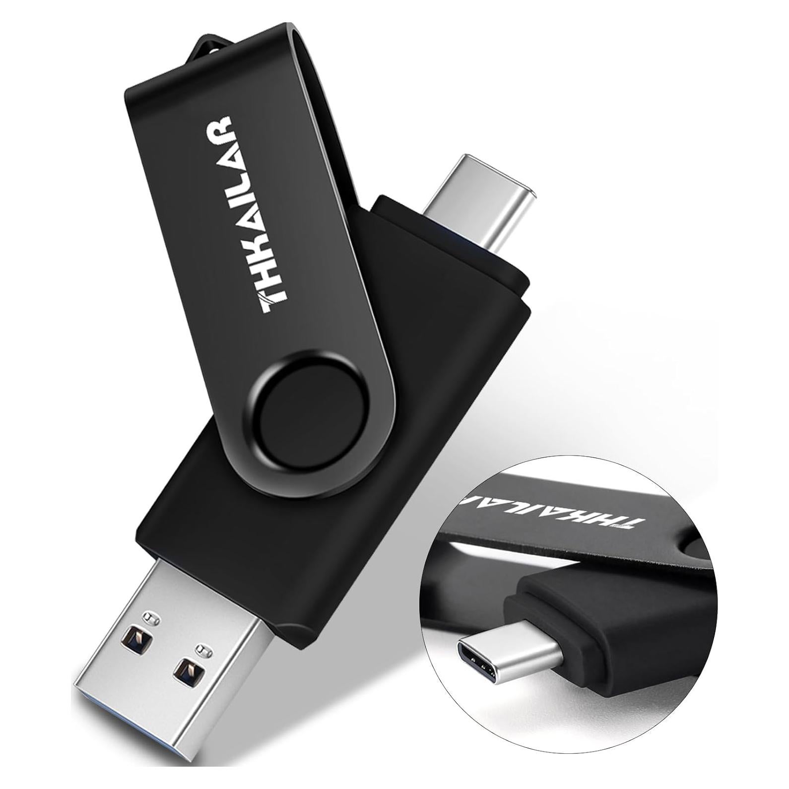 Unidad Flash USB 64GB Thkailar Tipo C y A - Rápida 100MB/s