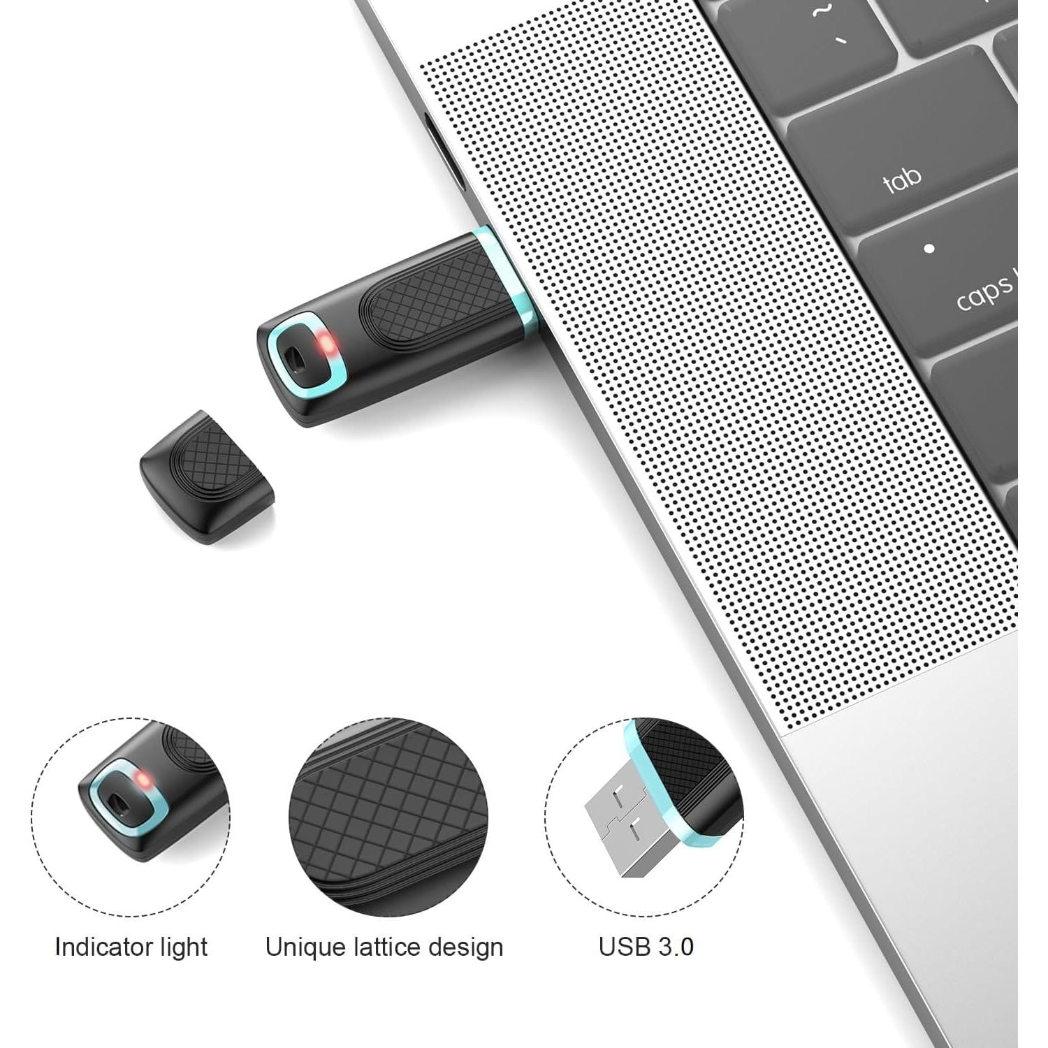 TOPESEL 128GB USB 3.0 Memoria Flash Alta Velocidad 3 Piezas