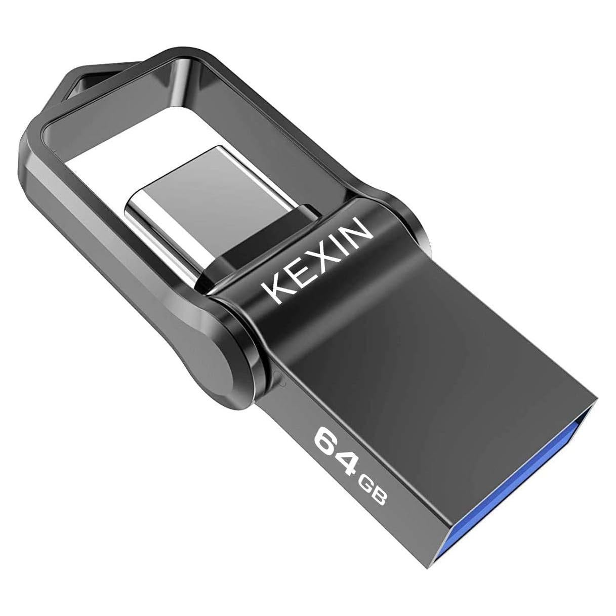 KEXIN USB C 64GB Flash Drive OTG Metal 3.0 Mini Tamaño
