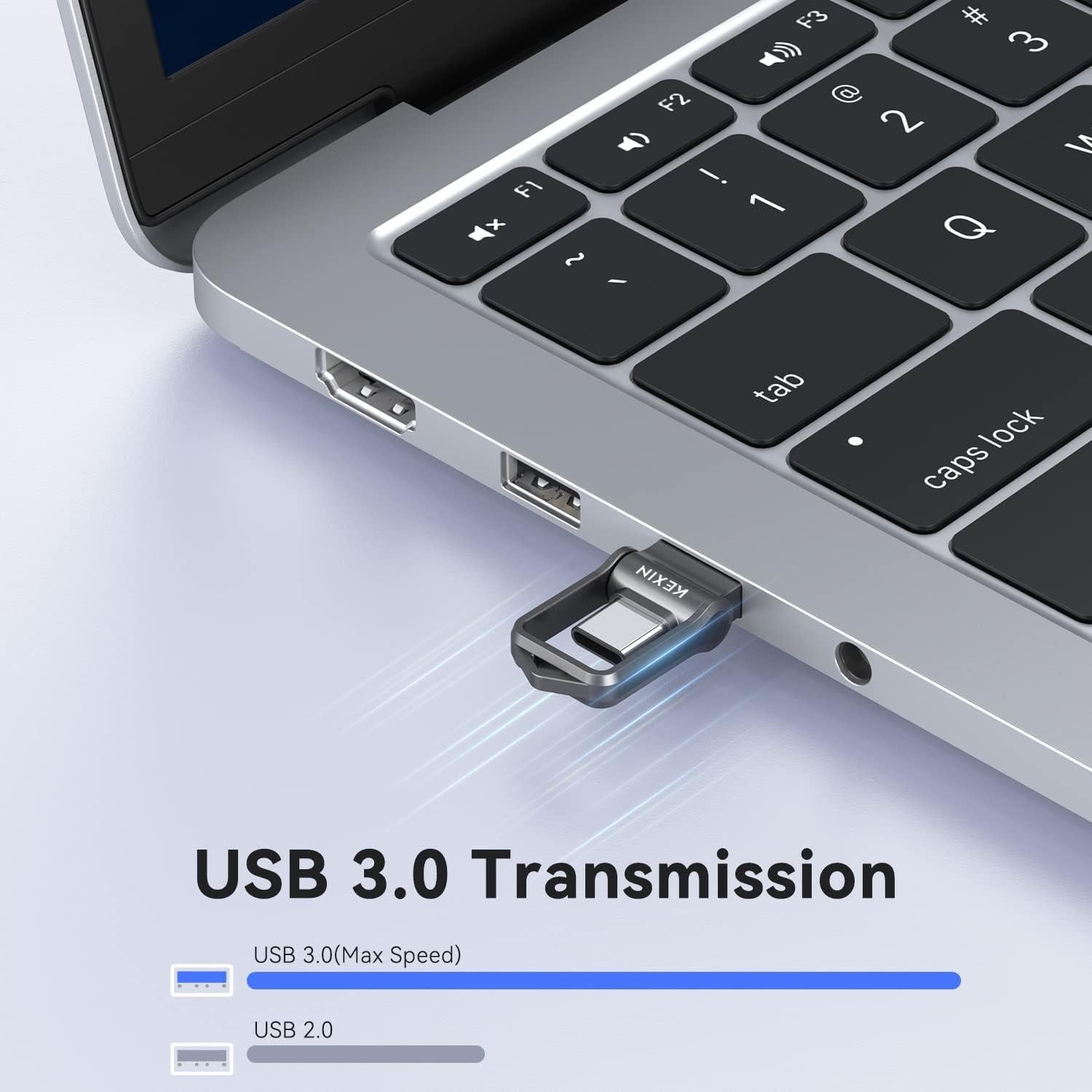 KEXIN USB C 64GB Flash Drive OTG Metal 3.0 Mini Tamaño