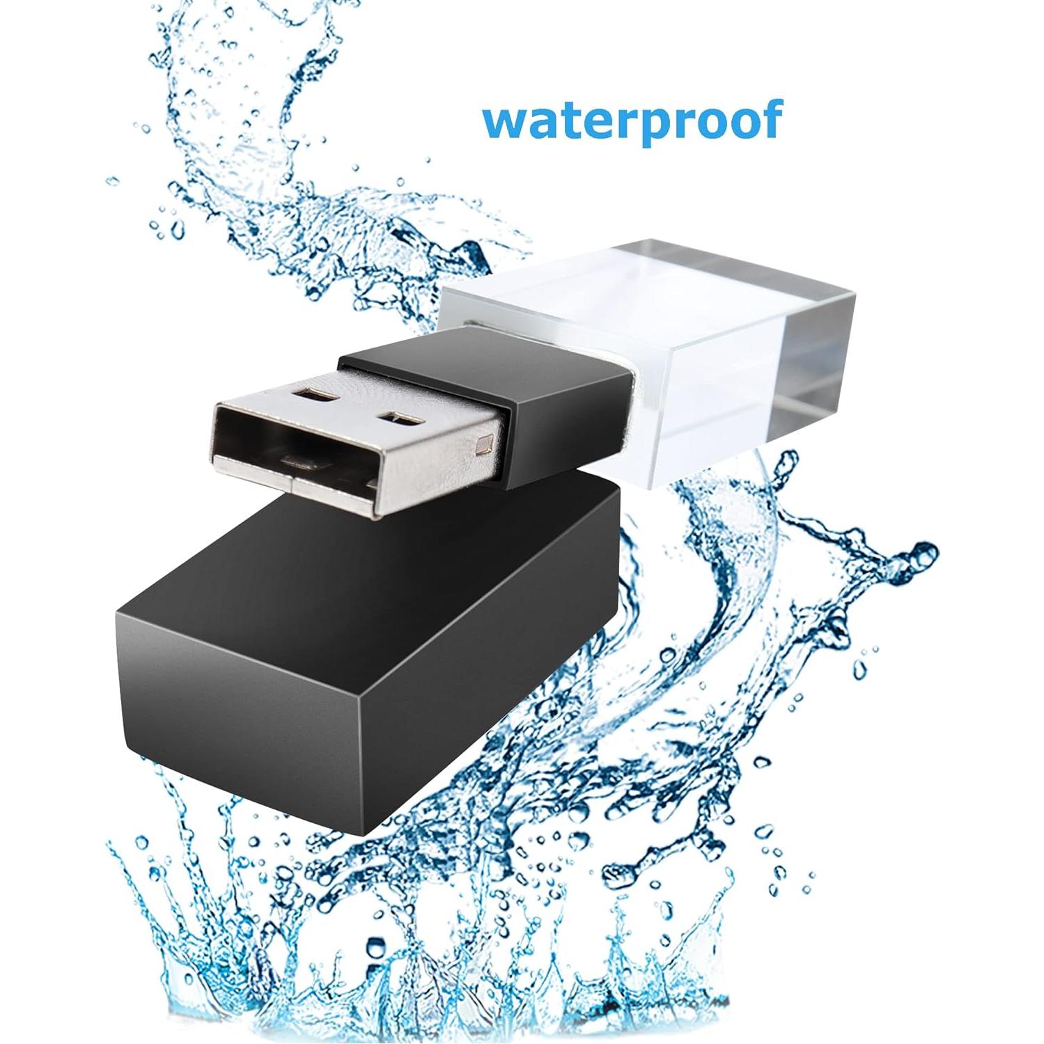 Unidad Flash USB 64GB SHARE SUNSHINE Cristal Negro LED