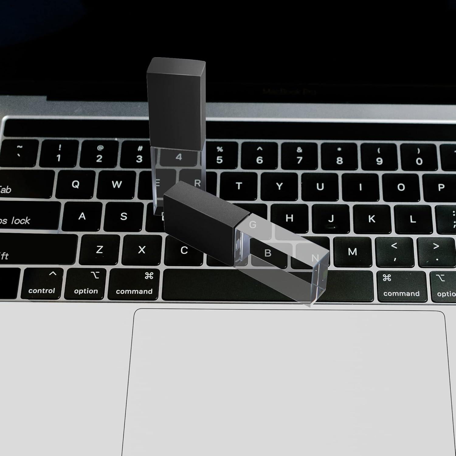 Unidad Flash USB 64GB SHARE SUNSHINE Cristal Negro LED