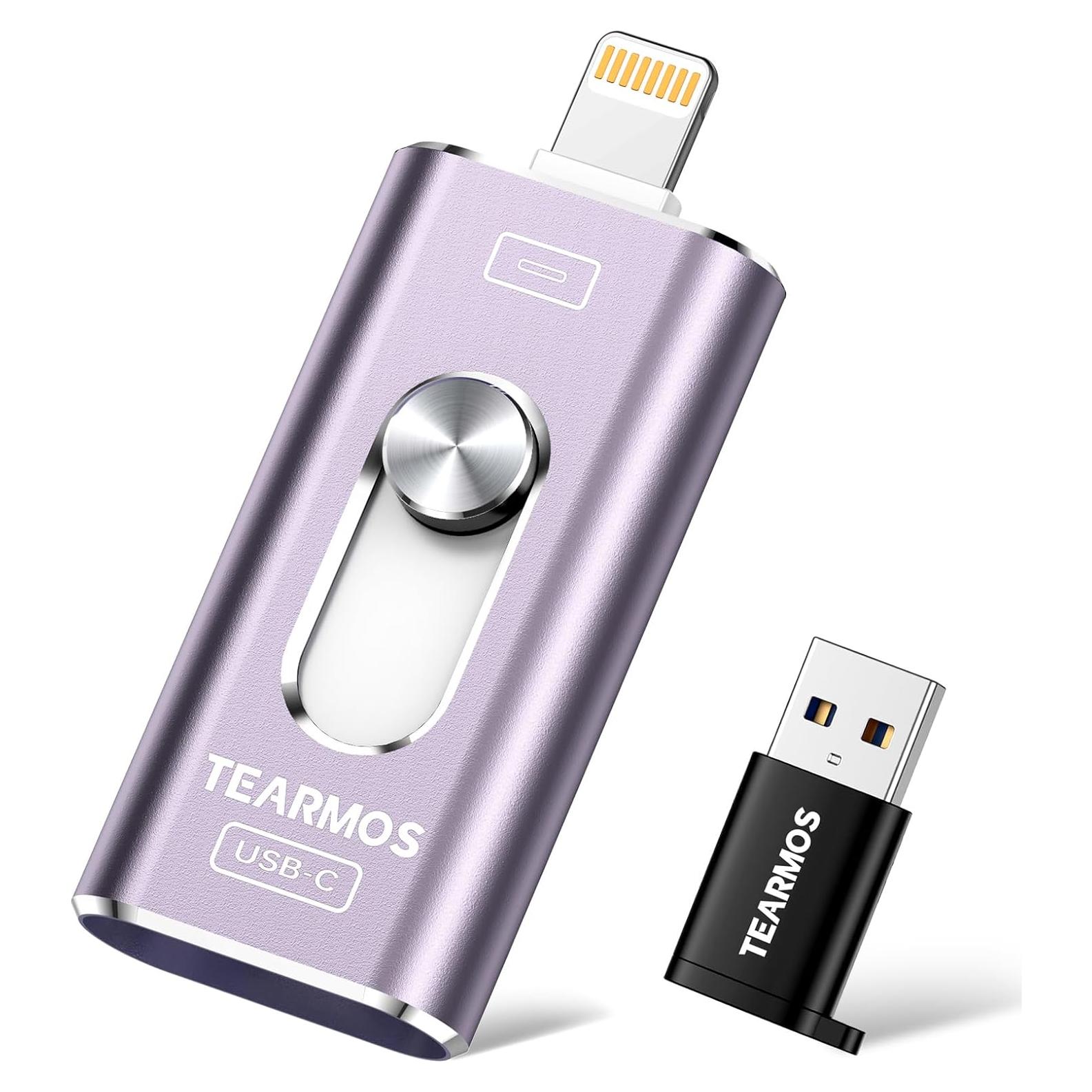 Pen Drive 512GB TEARMOS para iPhone y Android, Conectar y Usar