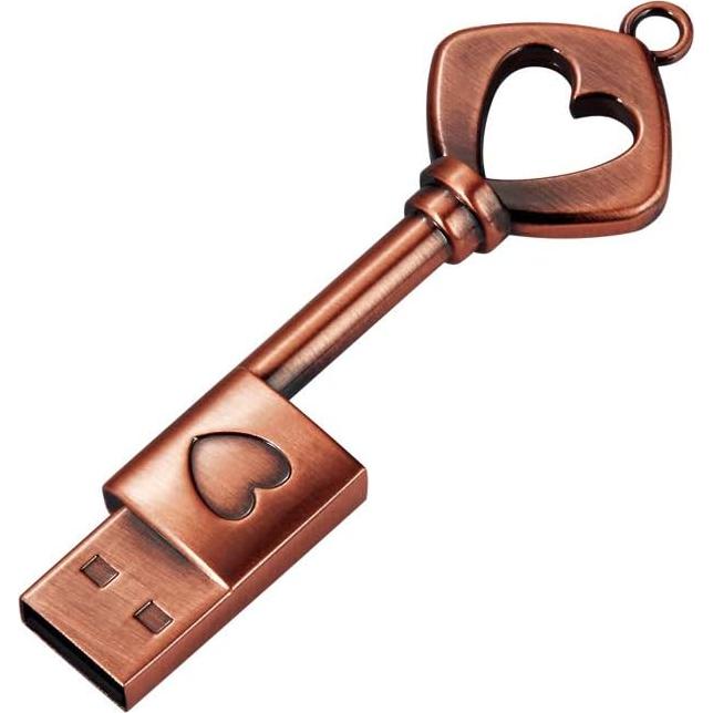 Unidad Flash USB GARRULAX 64GB Llave Corazón Almacenamiento